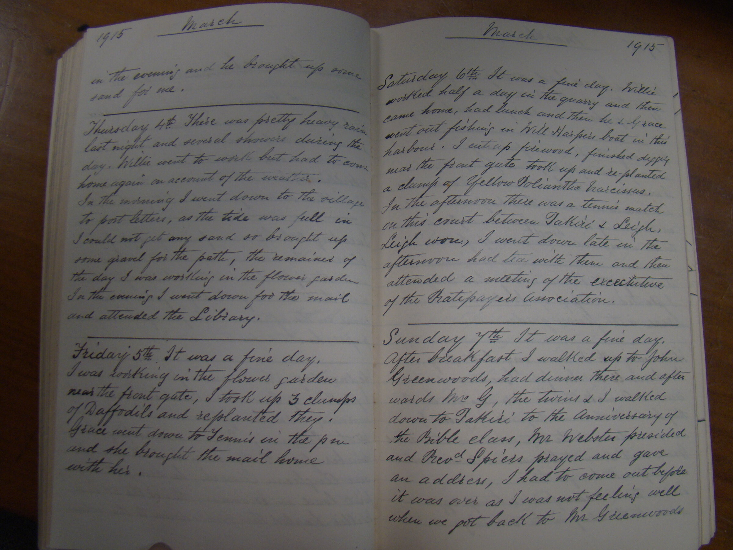 Original CS Clarke diary page