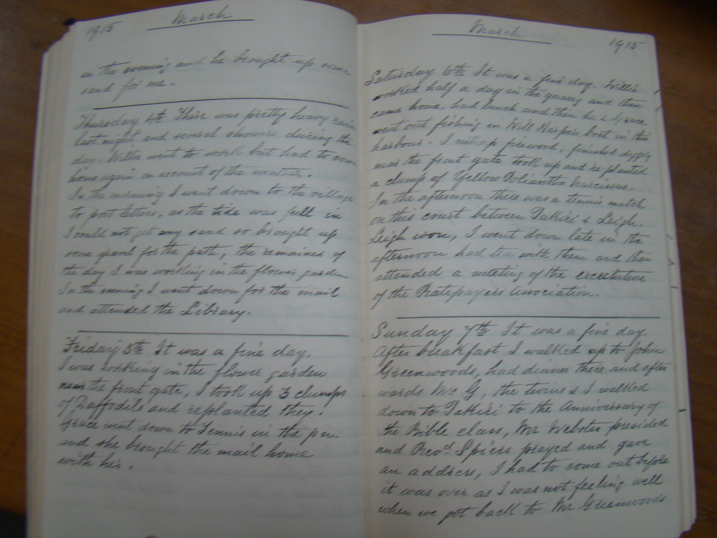 Original CS Clarke diary page