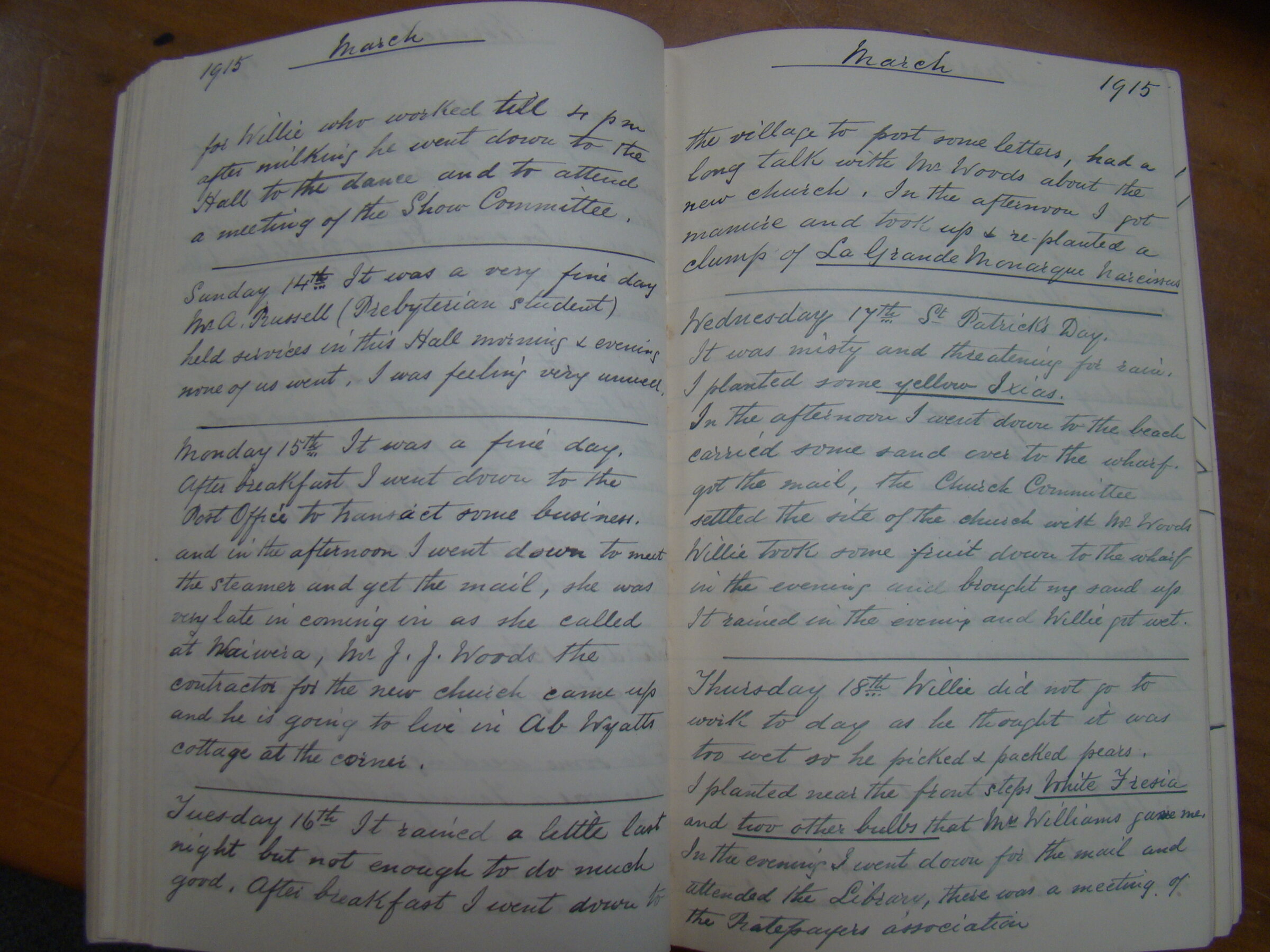 Original CS Clarke diary page
