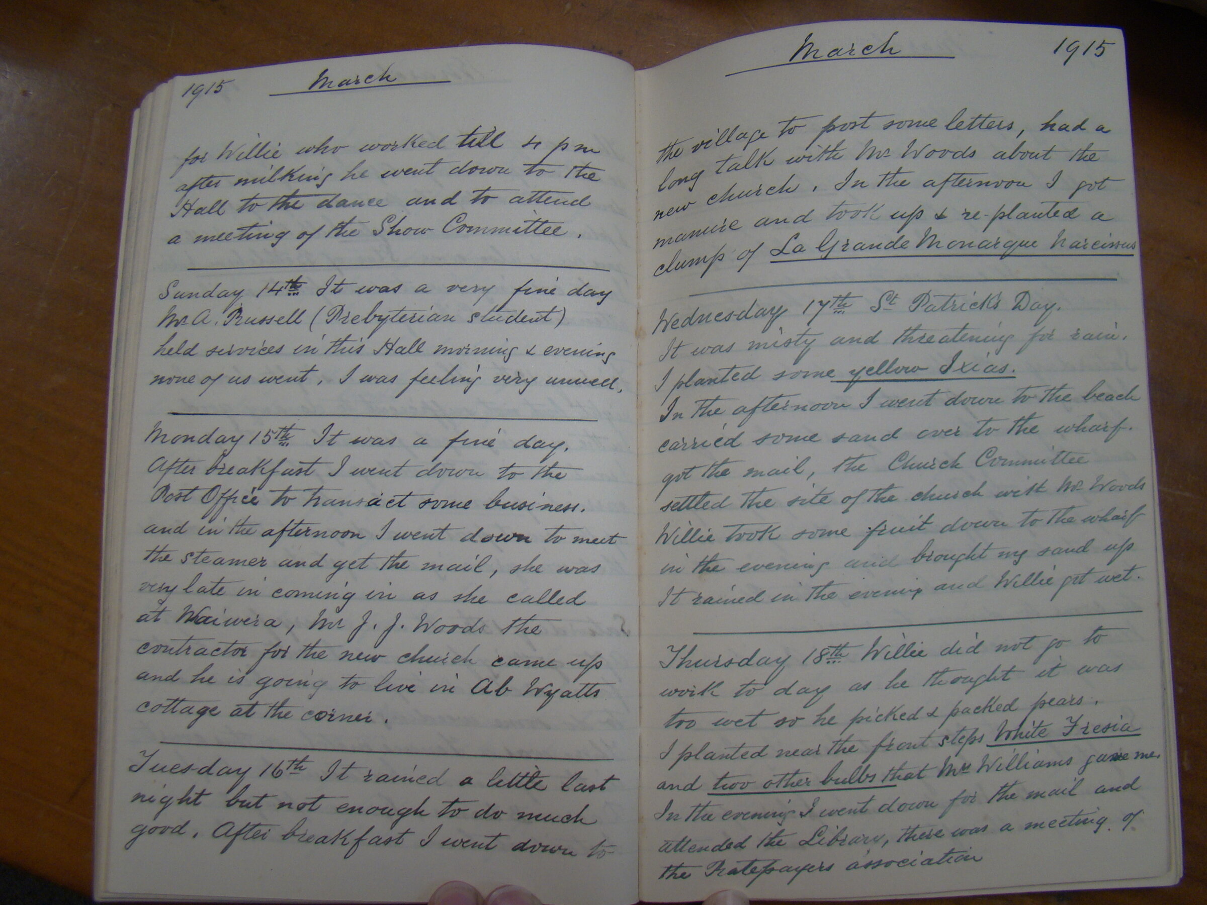 Original CS Clarke diary page
