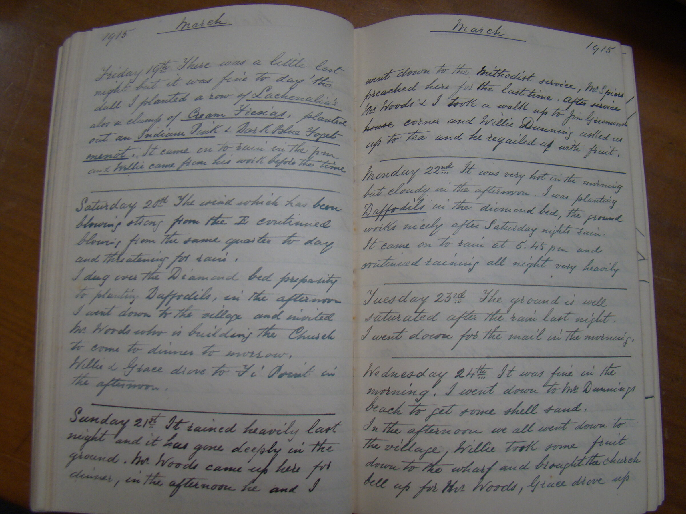 Original CS Clarke diary page