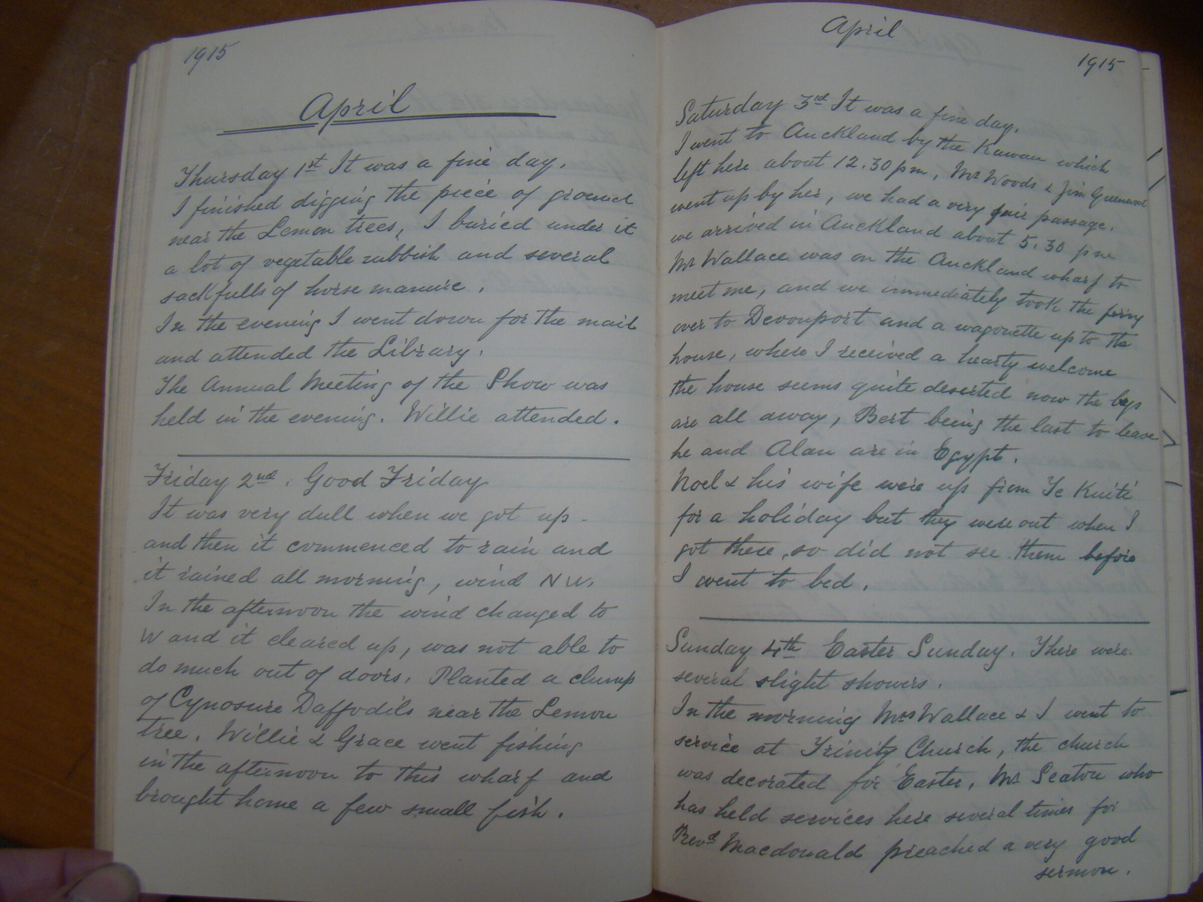 Original CS Clarke diary page