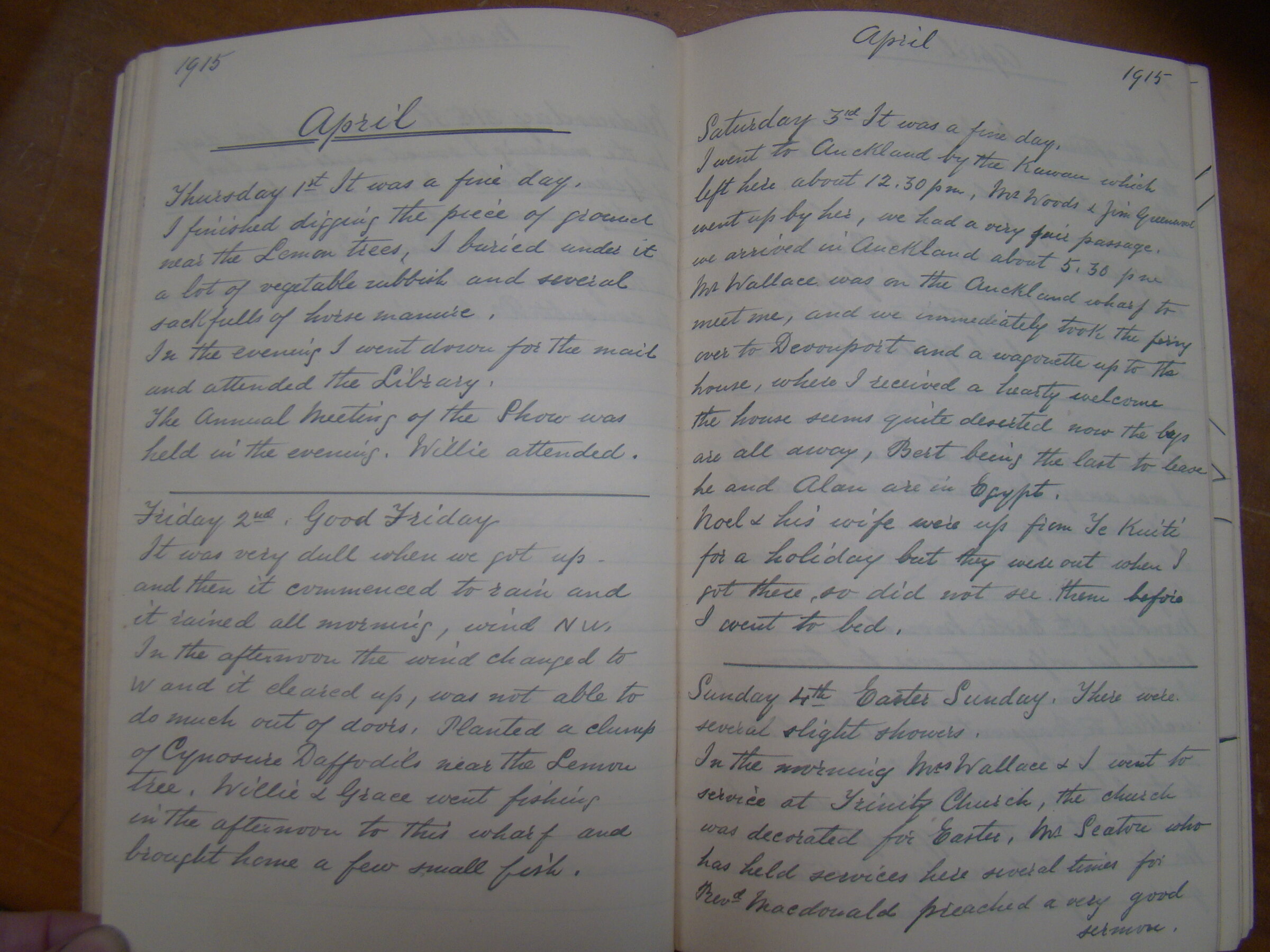 Original CS Clarke diary page