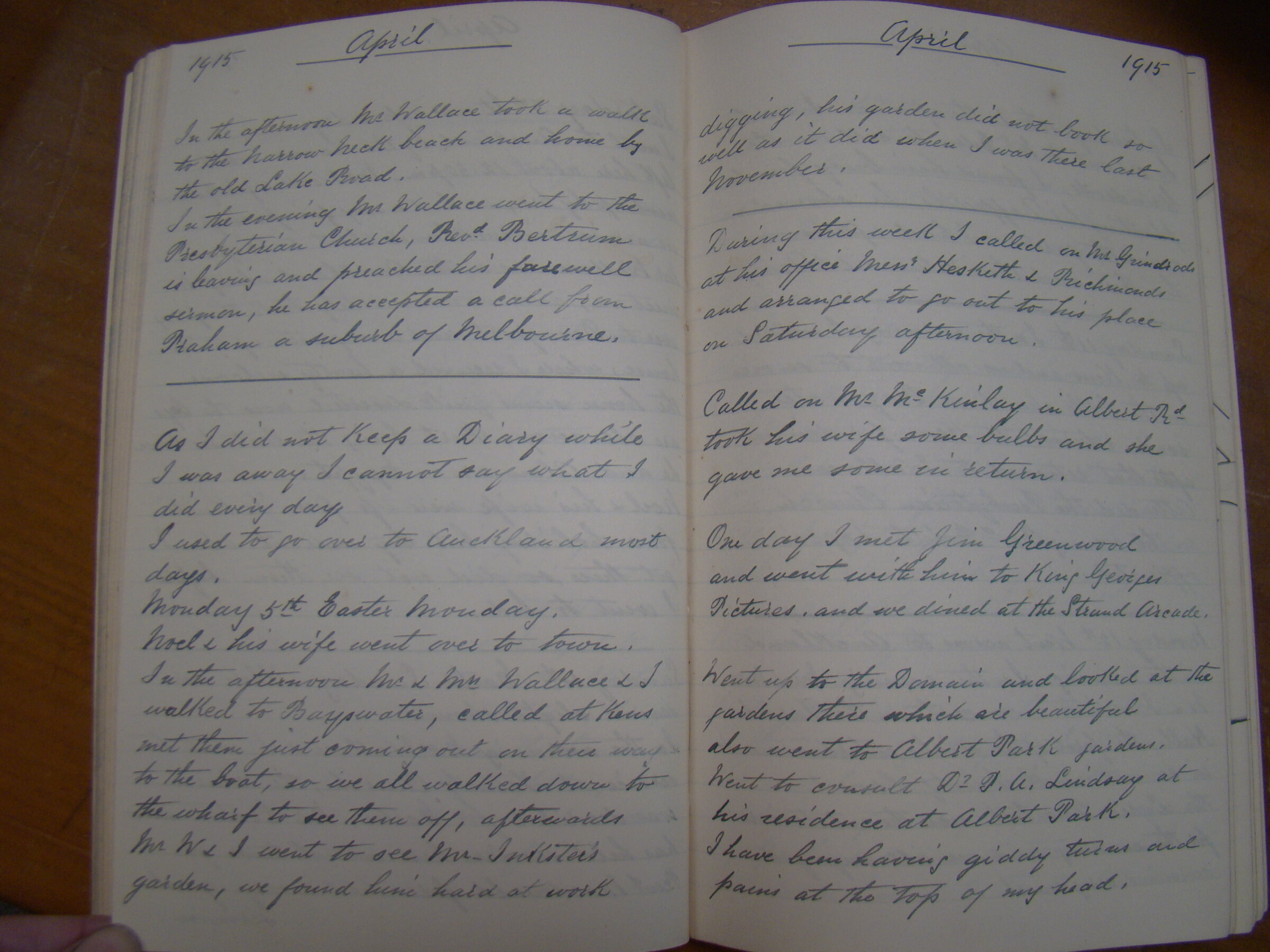 Original CS Clarke diary page