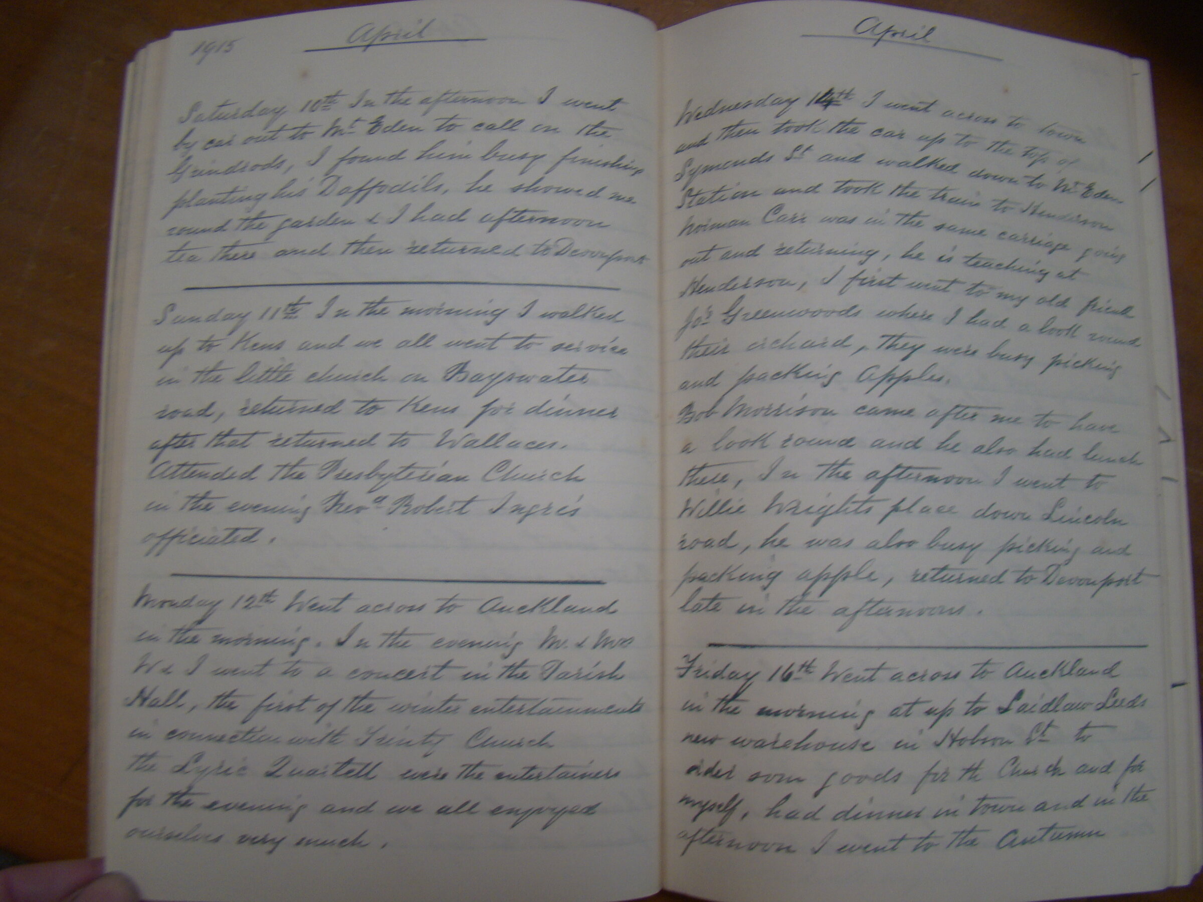 Original CS Clarke diary page