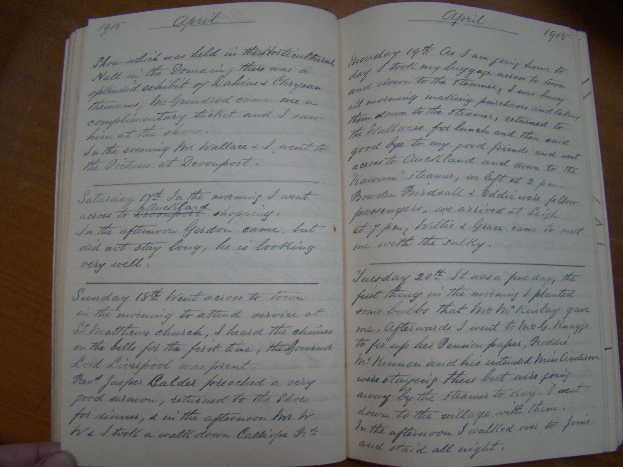 Original CS Clarke diary page