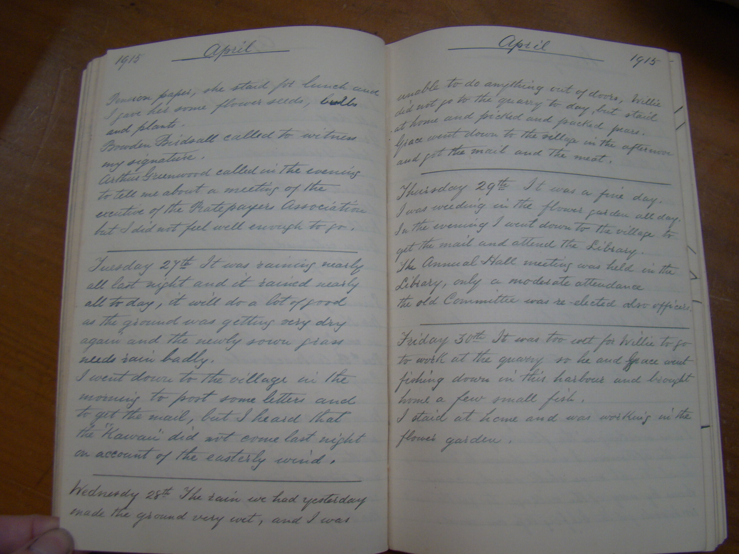 Original CS Clarke diary page