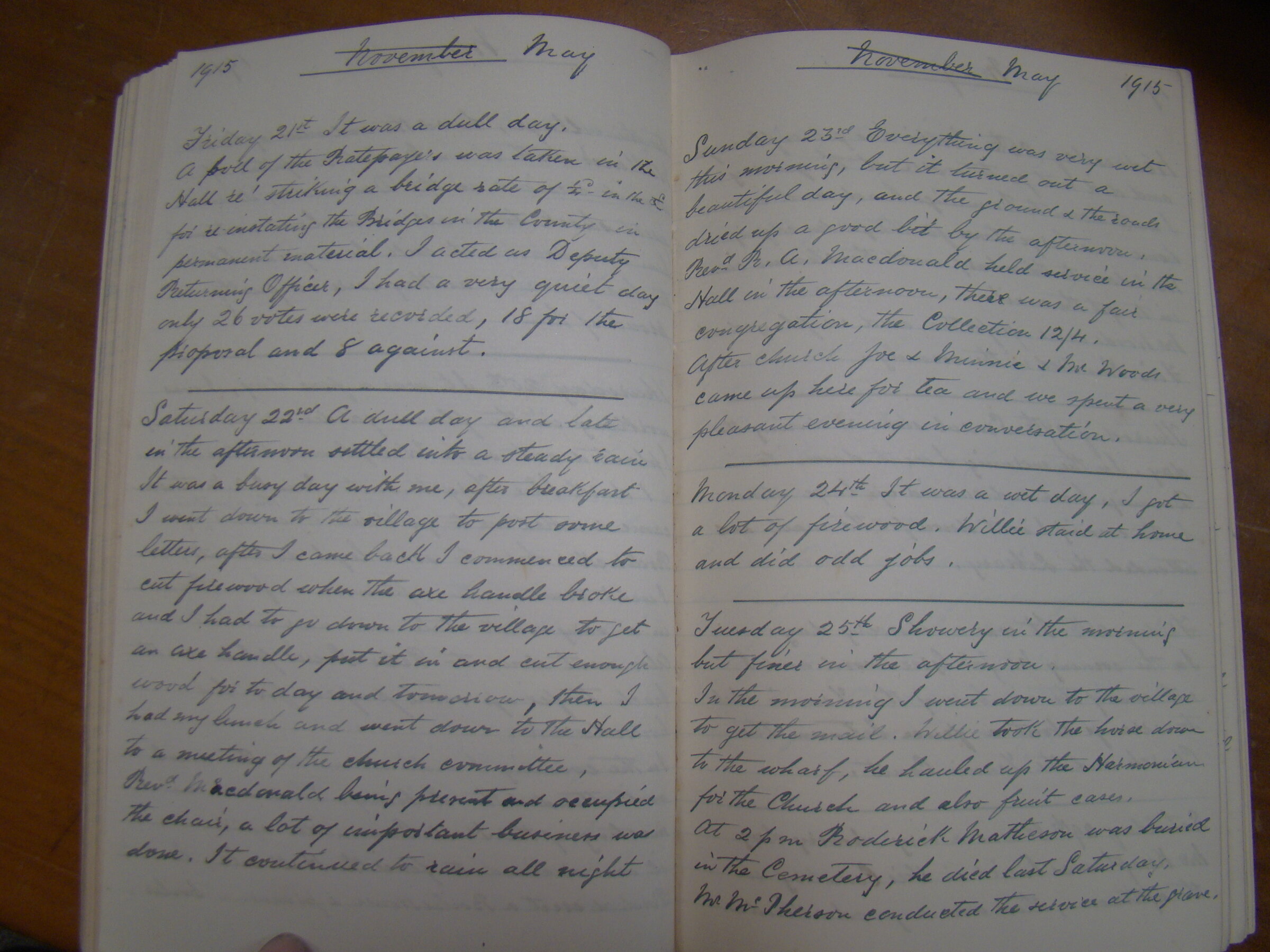 Original CS Clarke diary page