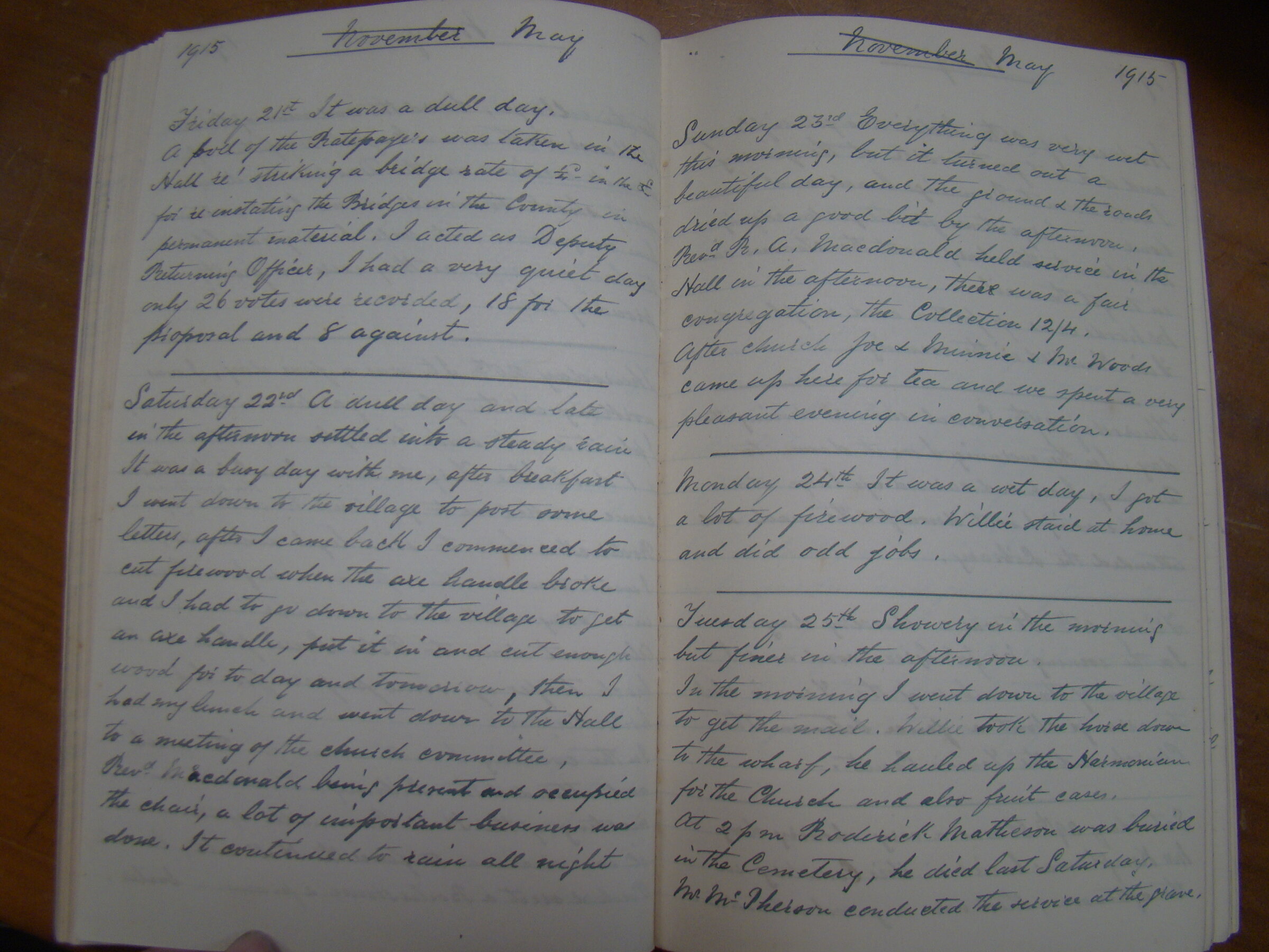 Original CS Clarke diary page