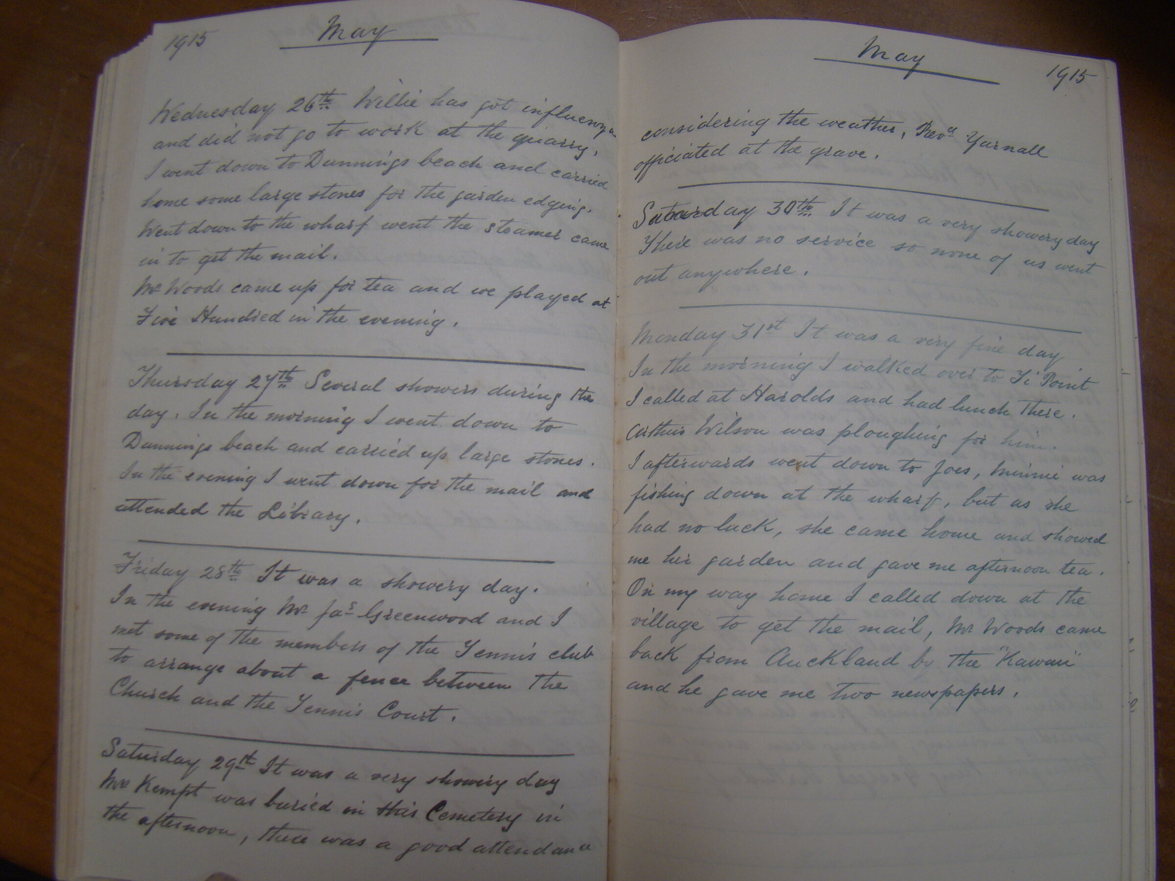 Original CS Clarke diary page