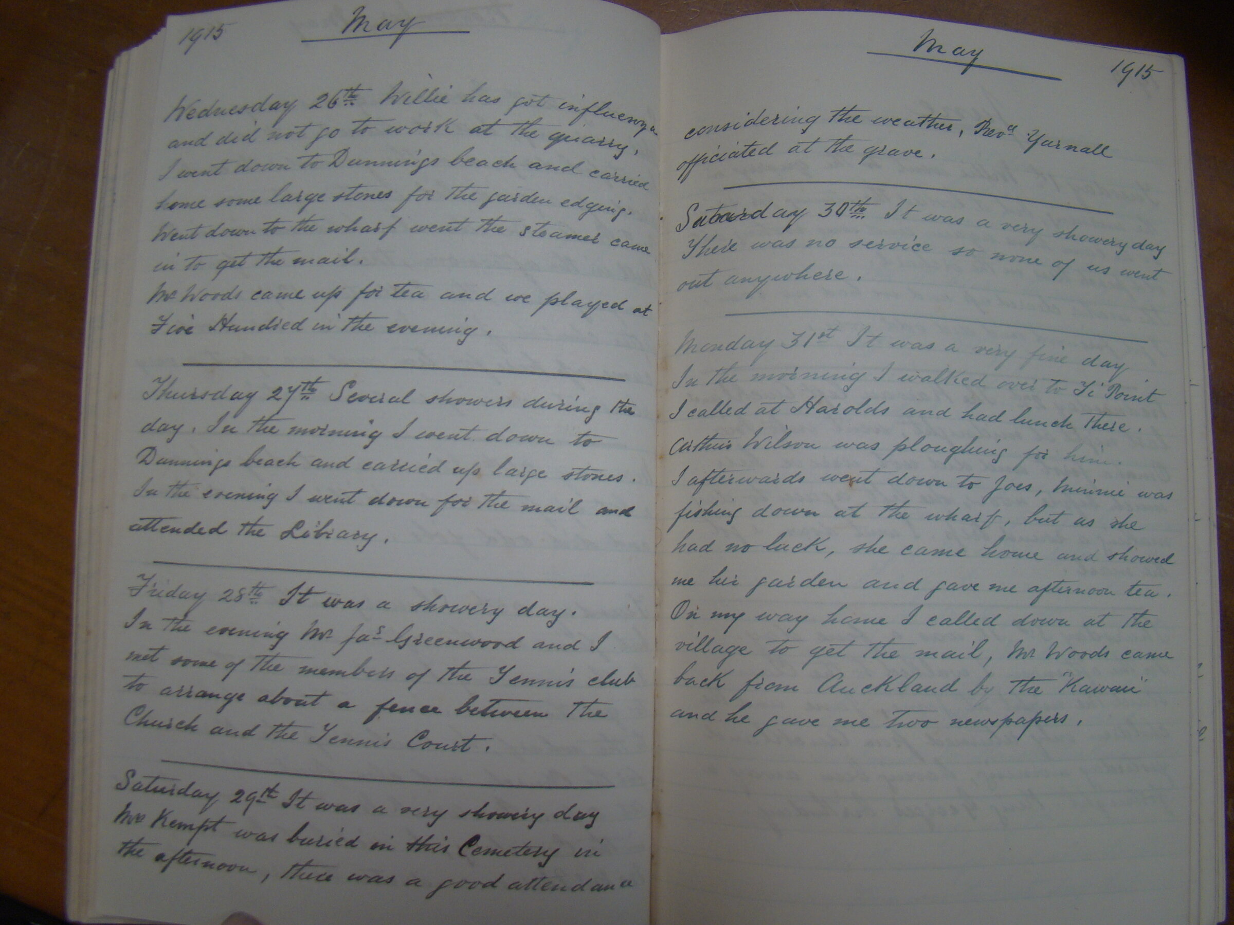 Original CS Clarke diary page
