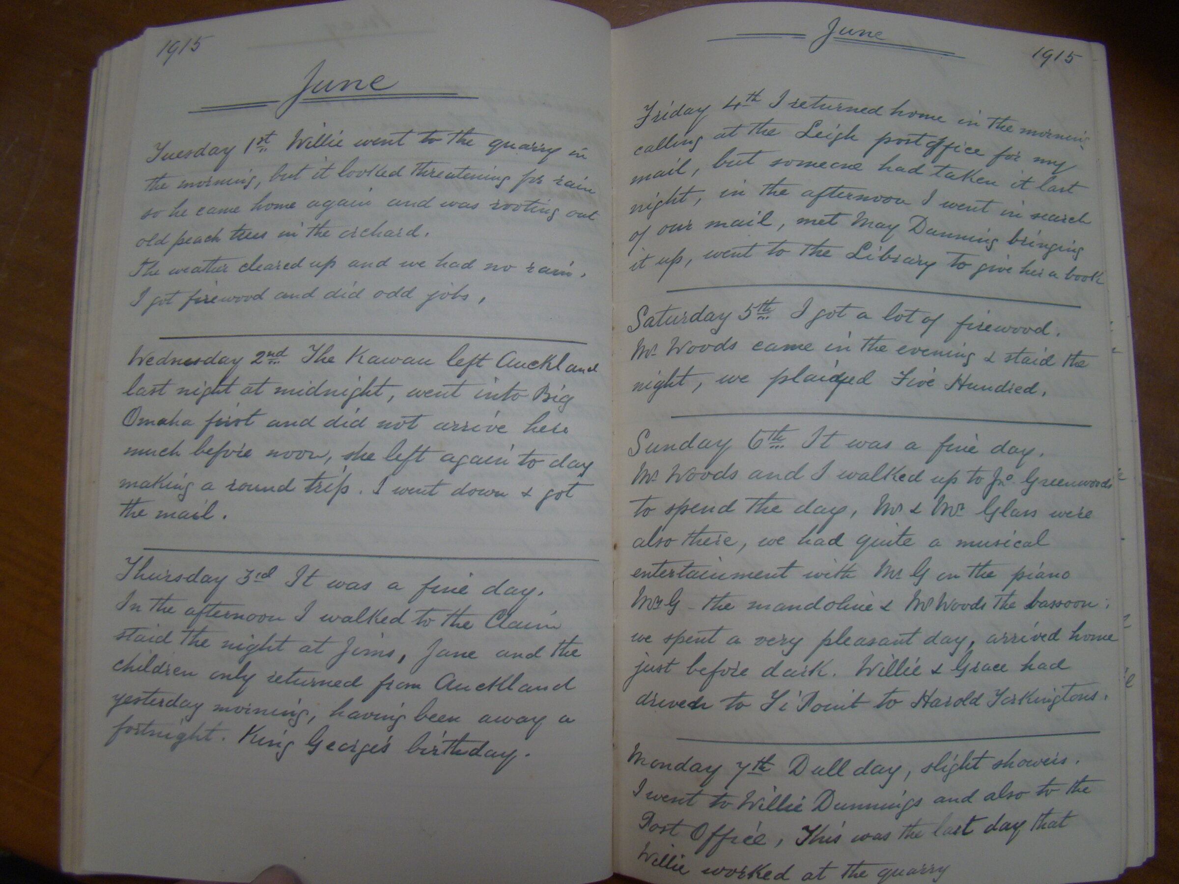 Original CS Clarke diary page