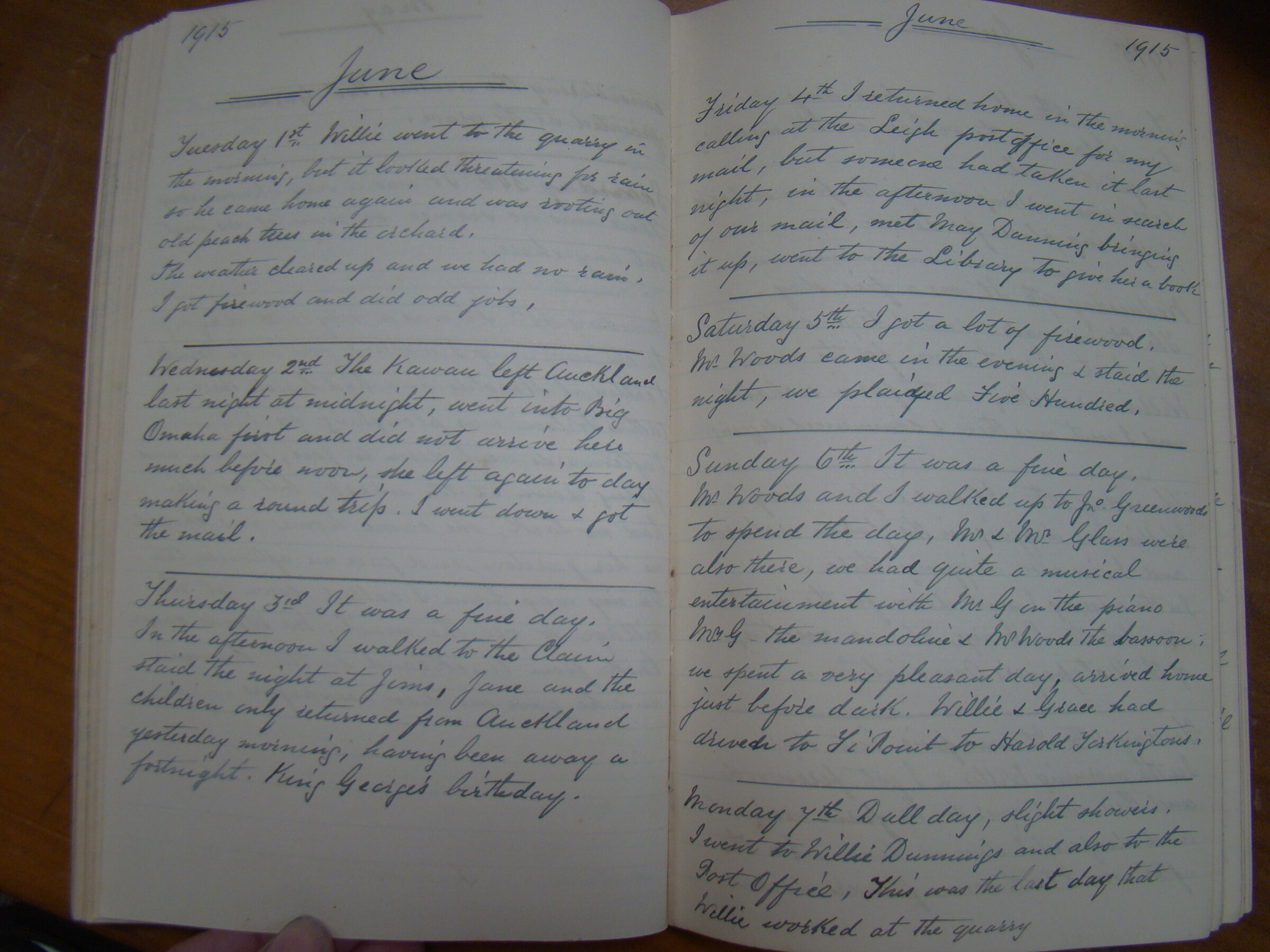 Original CS Clarke diary page