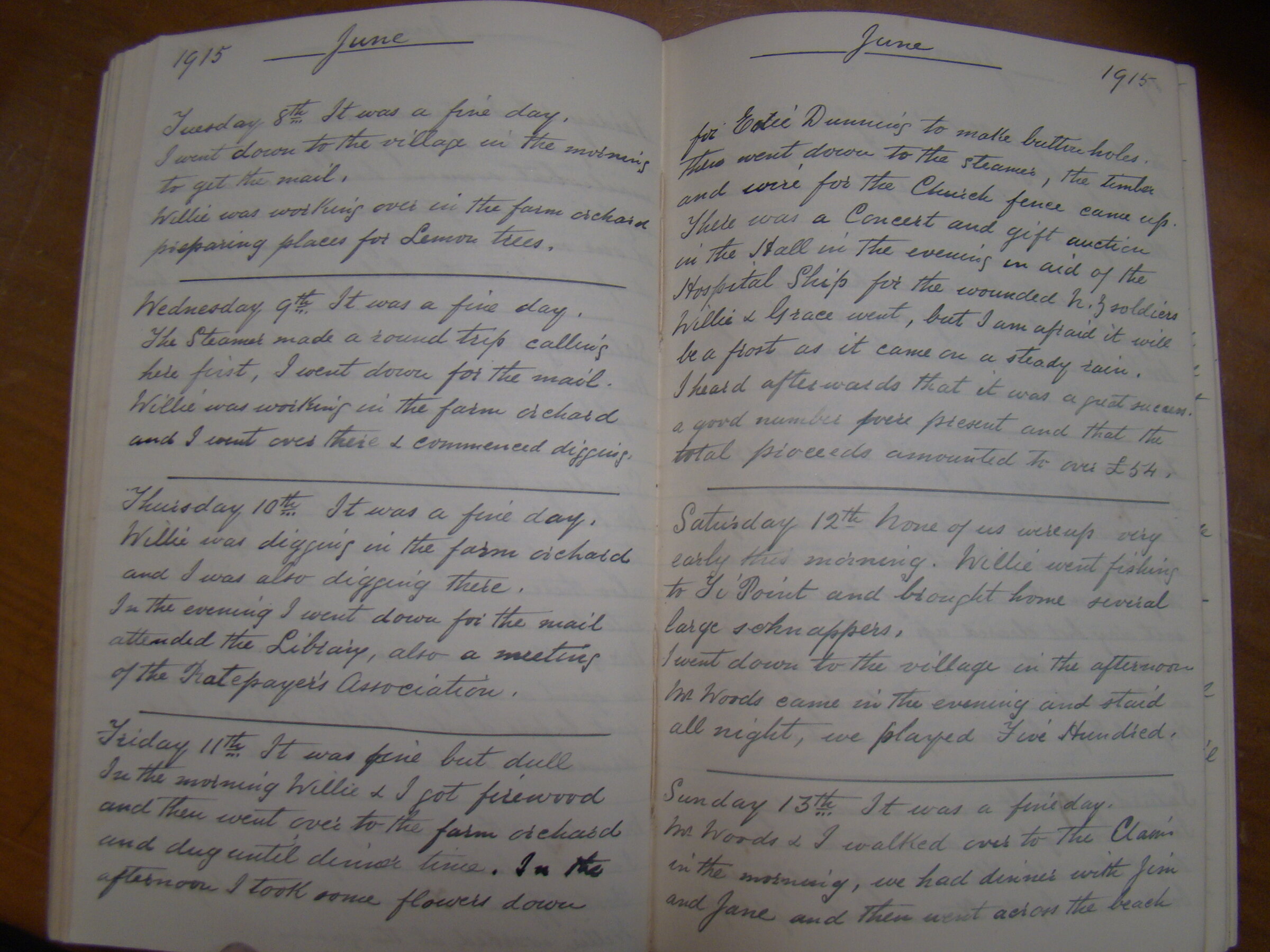 Original CS Clarke diary page