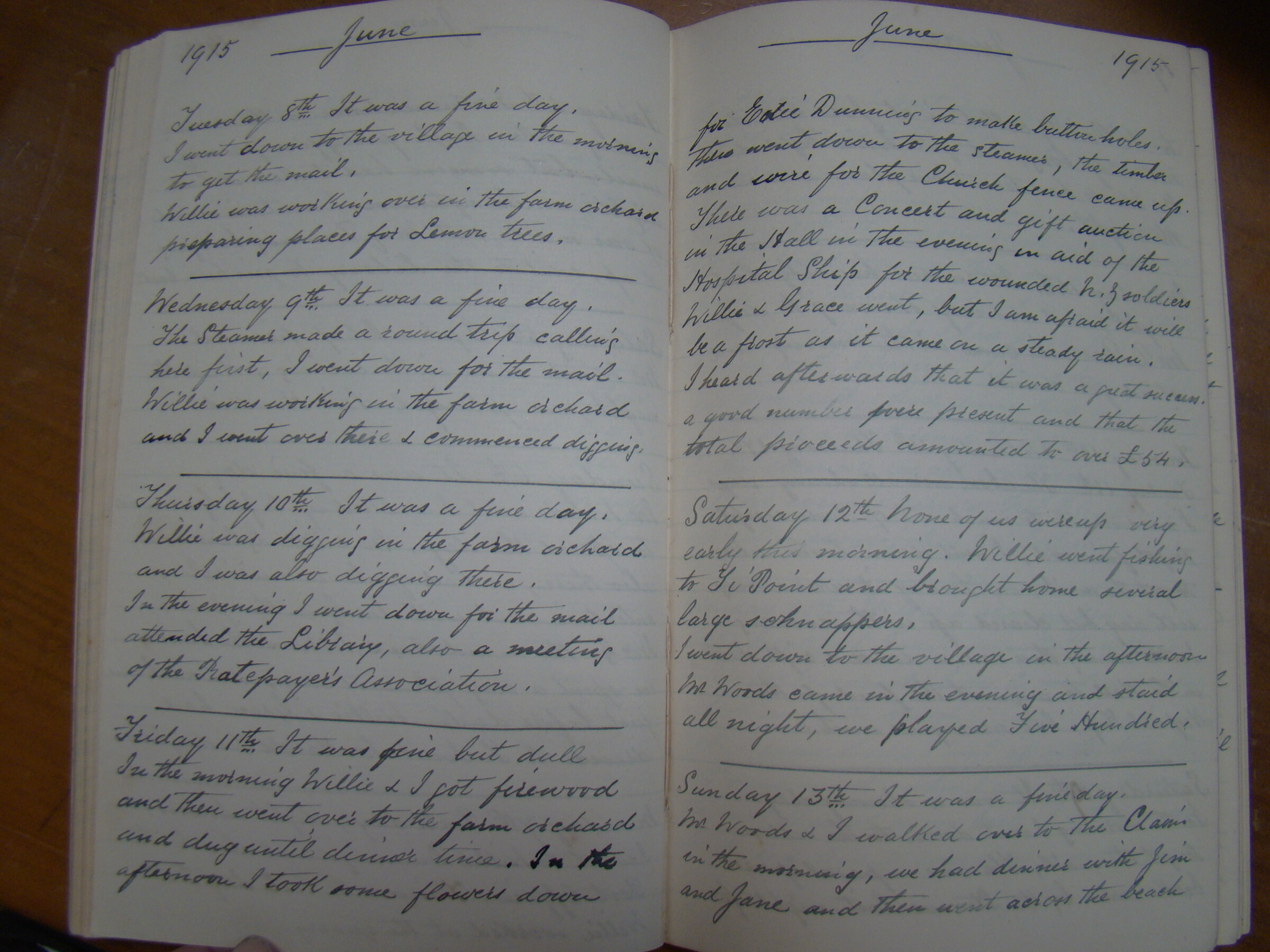 Original CS Clarke diary page