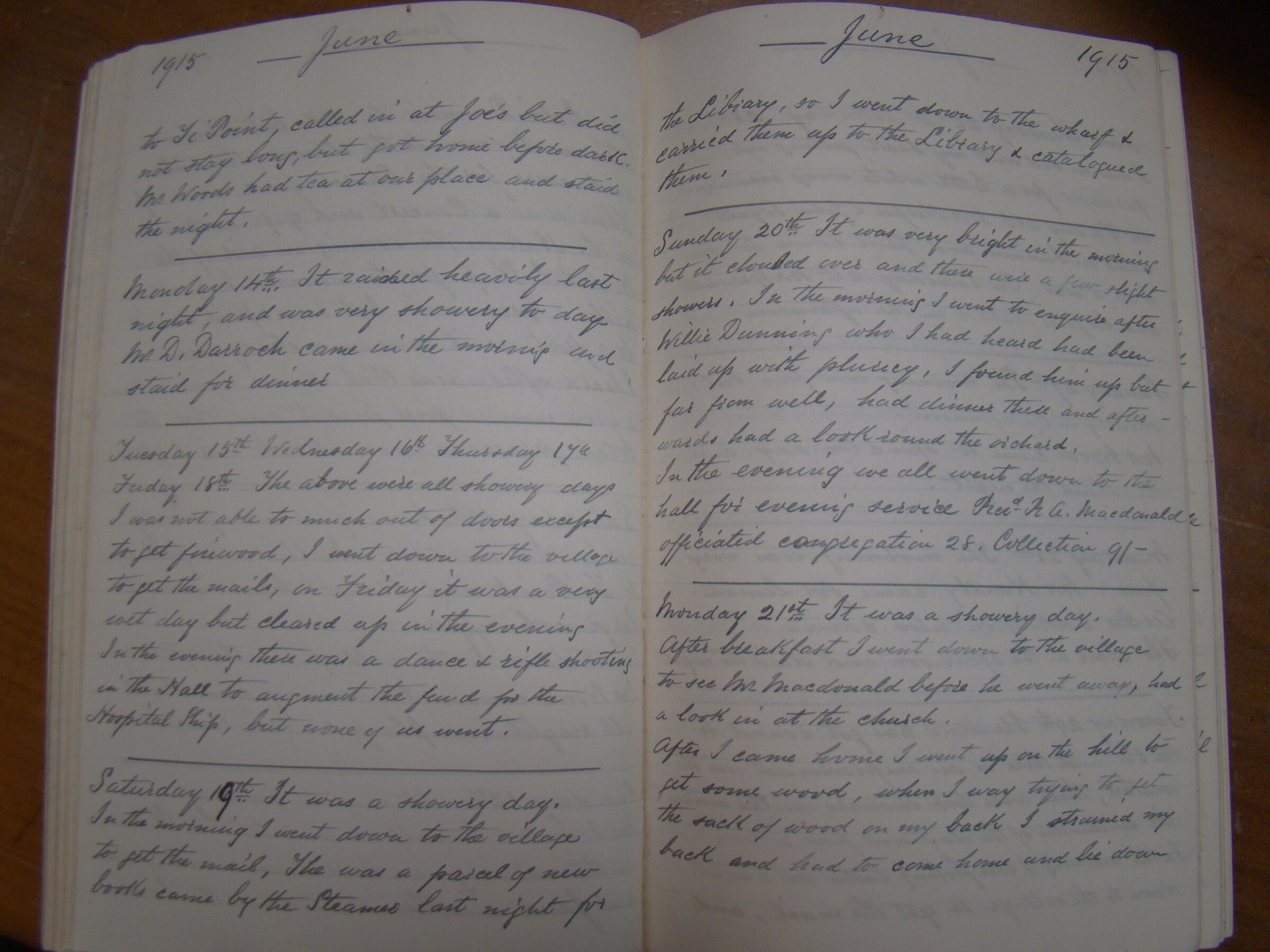 Original CS Clarke diary page