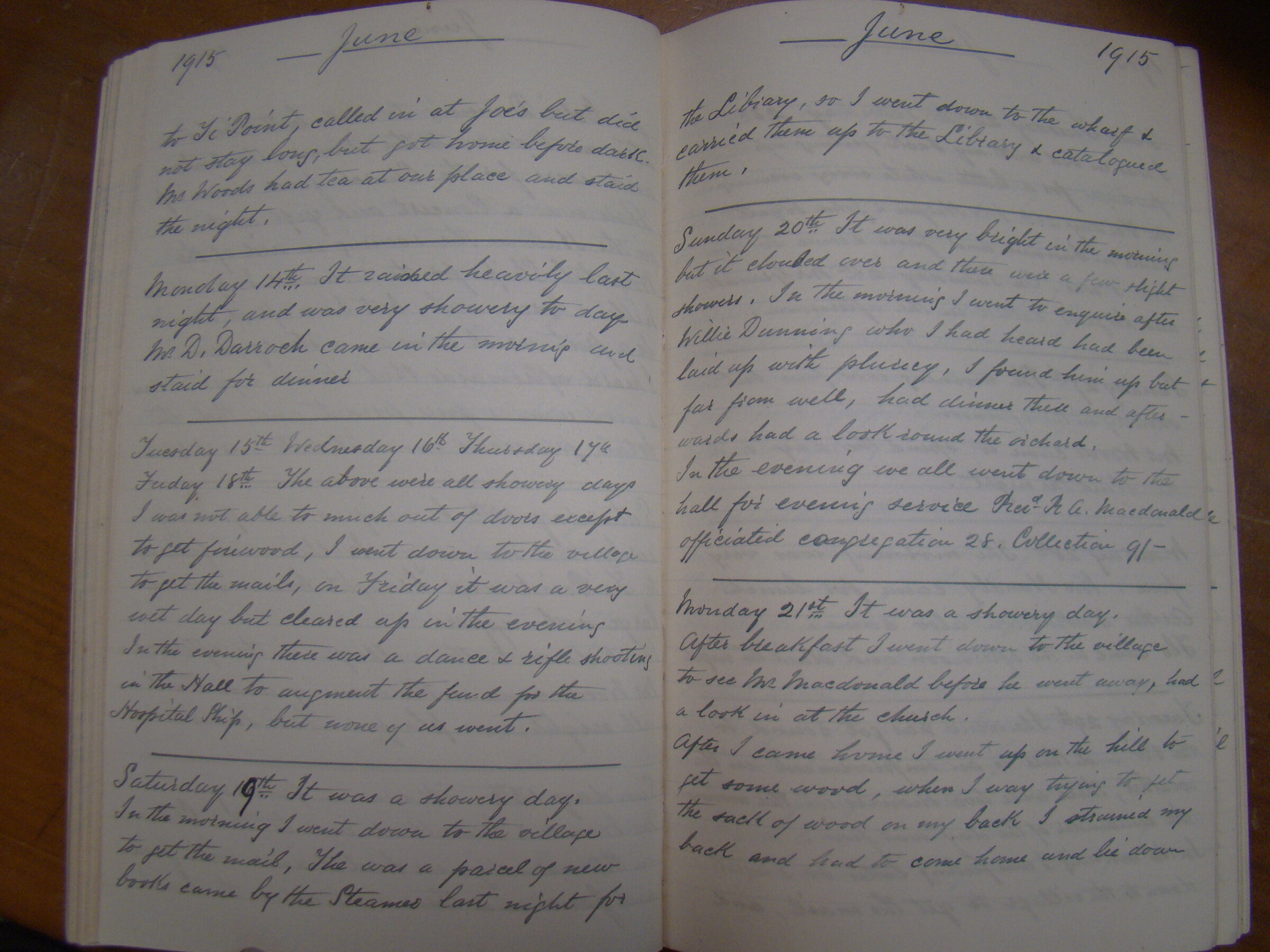 Original CS Clarke diary page