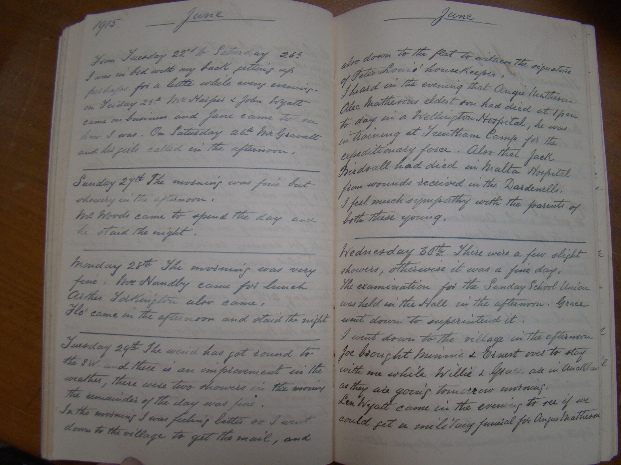 Original CS Clarke diary page