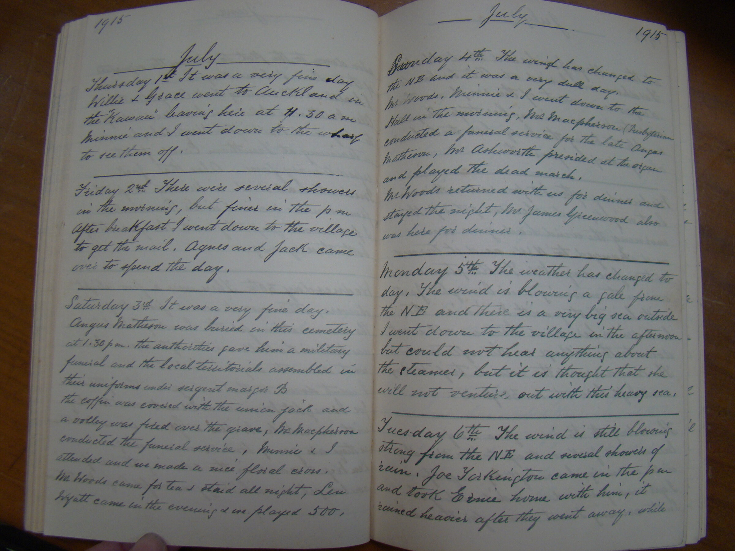 Original CS Clarke diary page