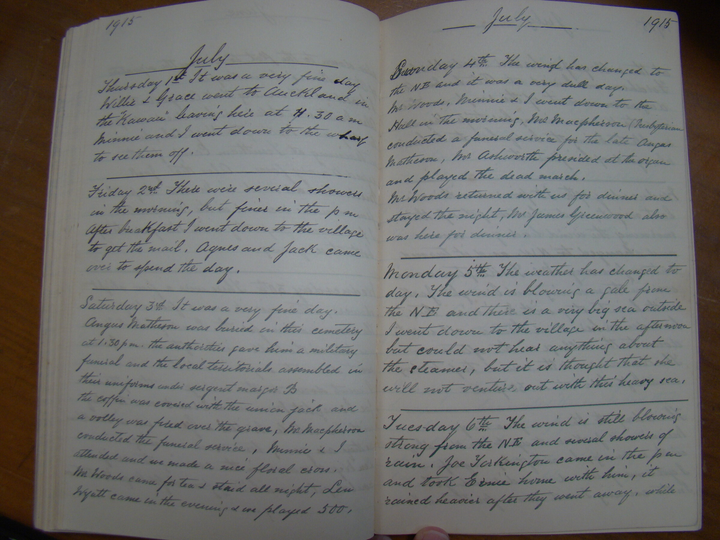 Original CS Clarke diary page