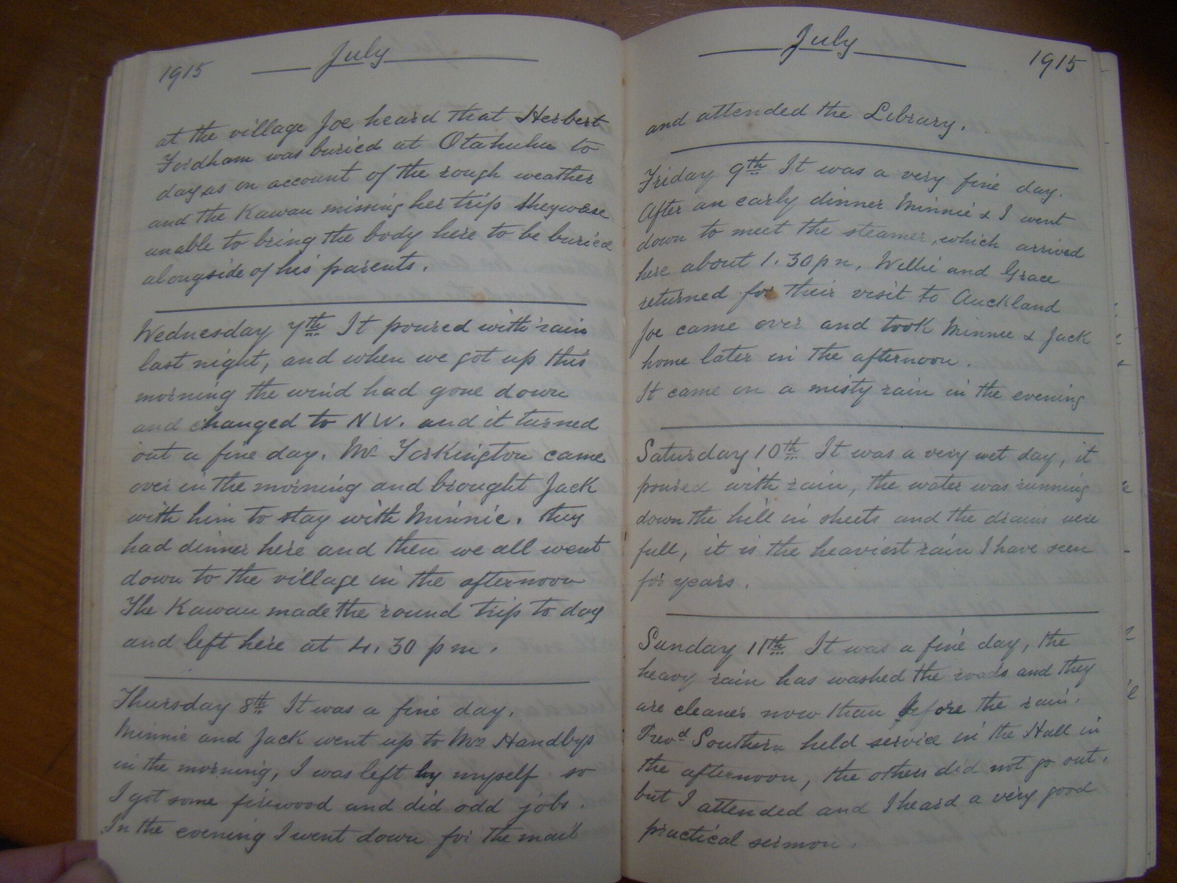 Original CS Clarke diary page