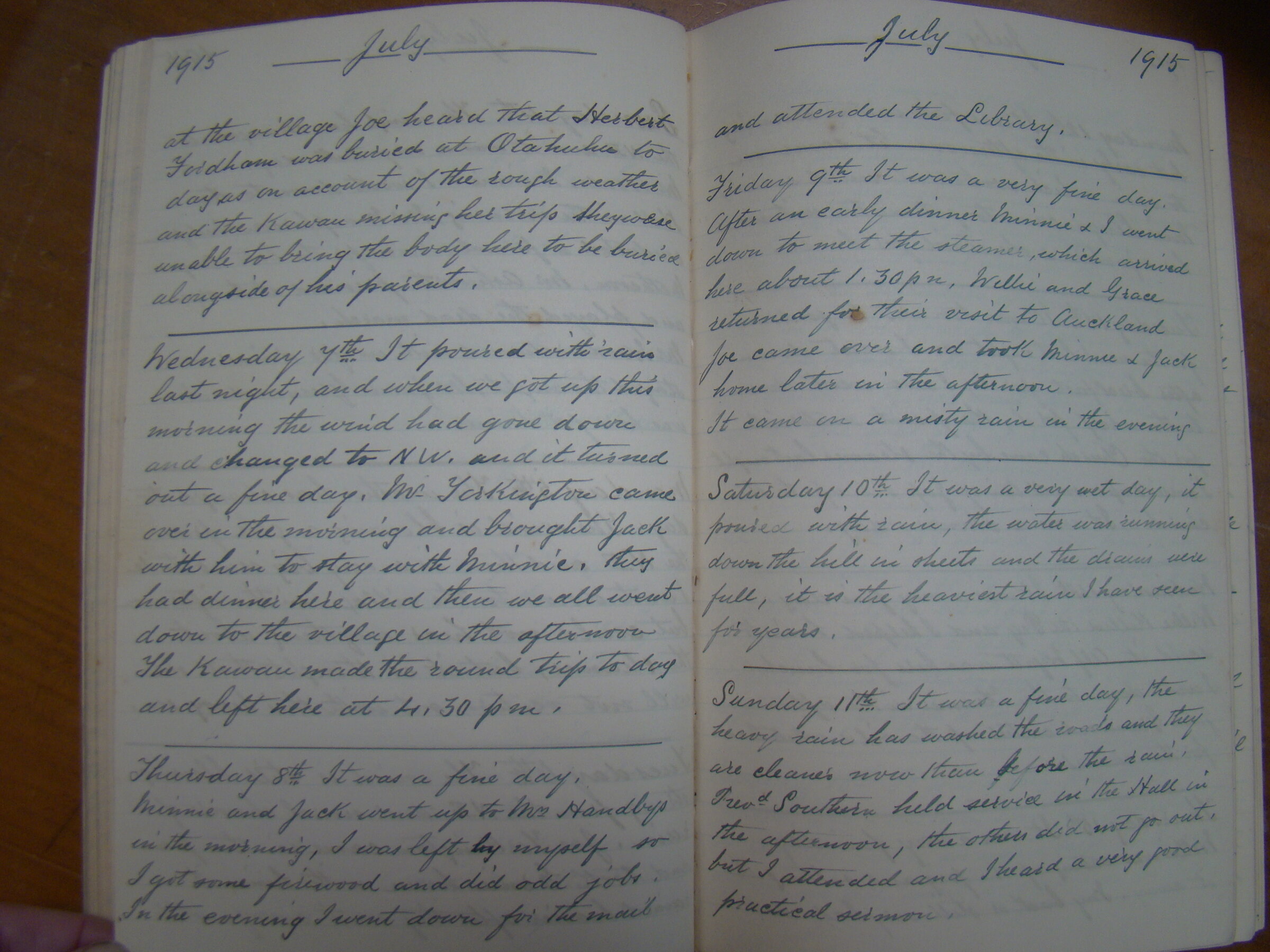 Original CS Clarke diary page