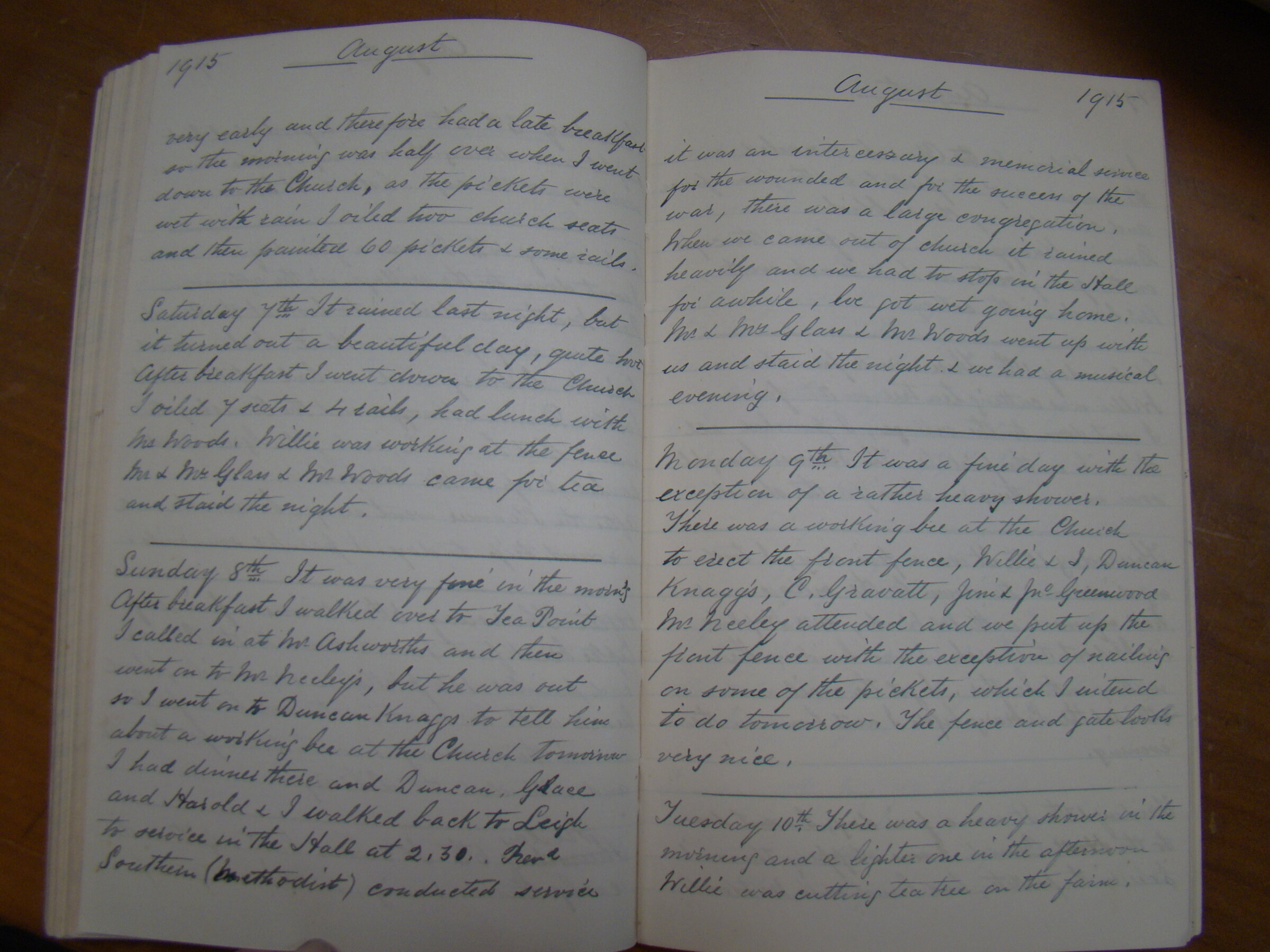 Original CS Clarke diary page