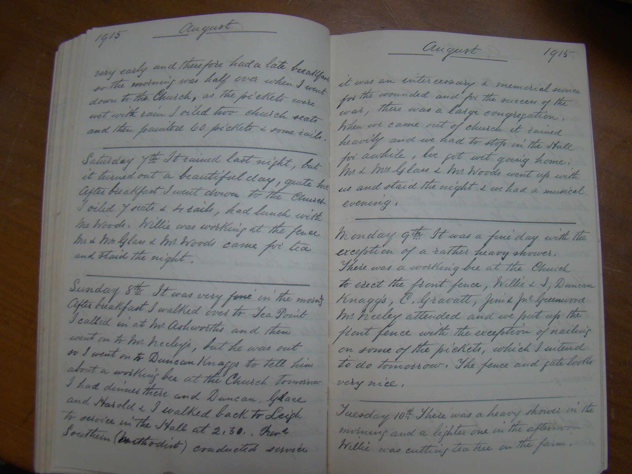 Original CS Clarke diary page