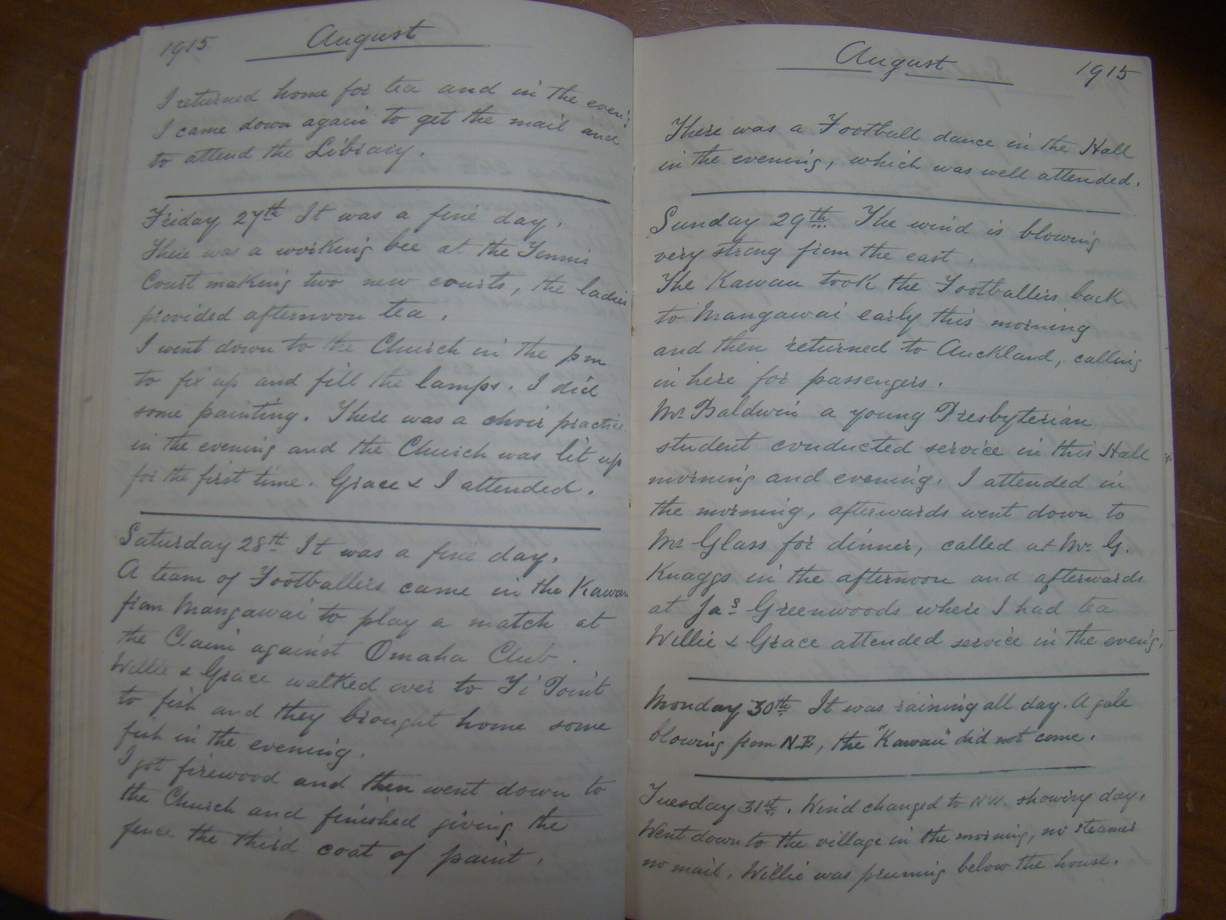 Original CS Clarke diary page