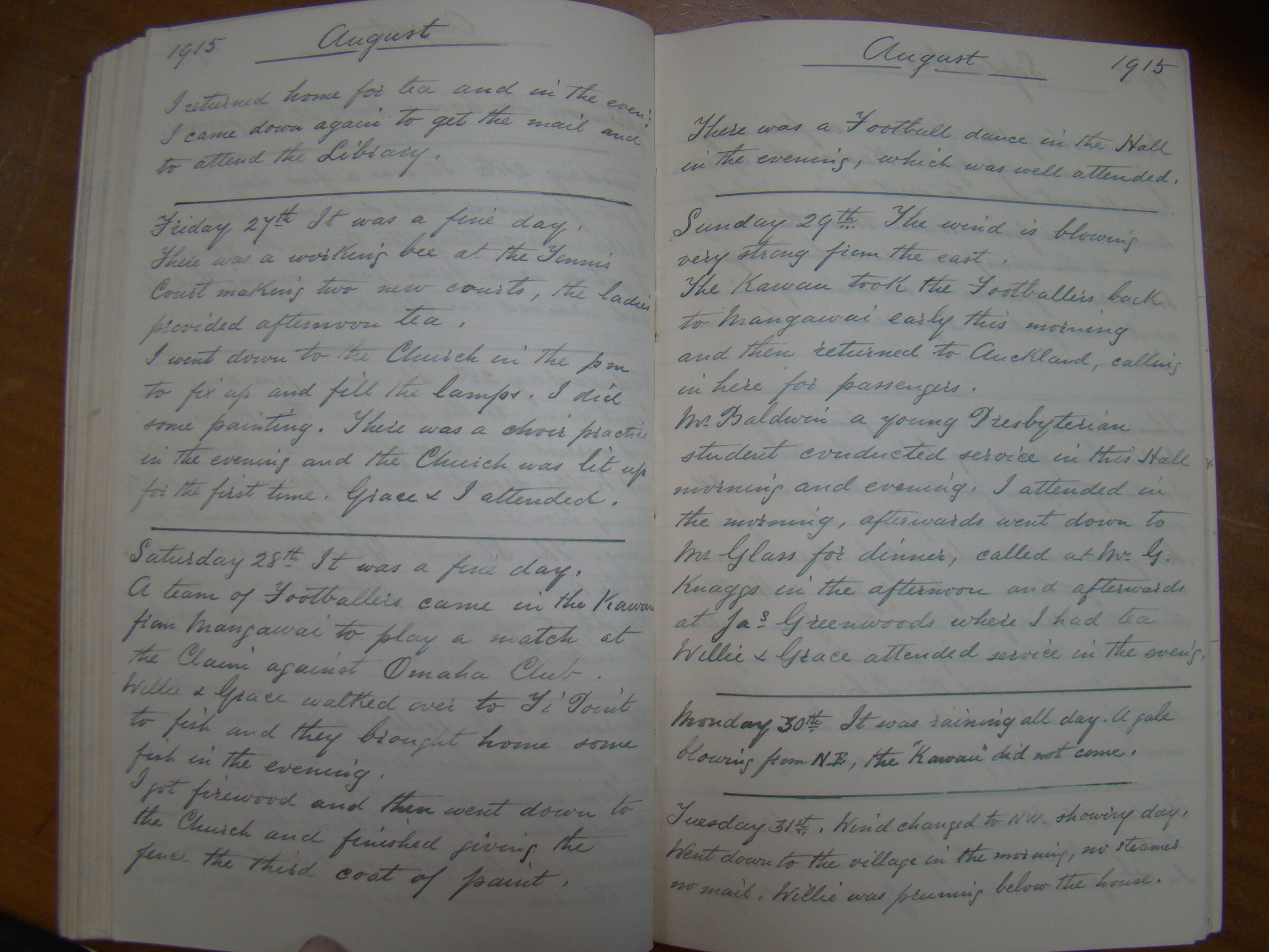 Original CS Clarke diary page