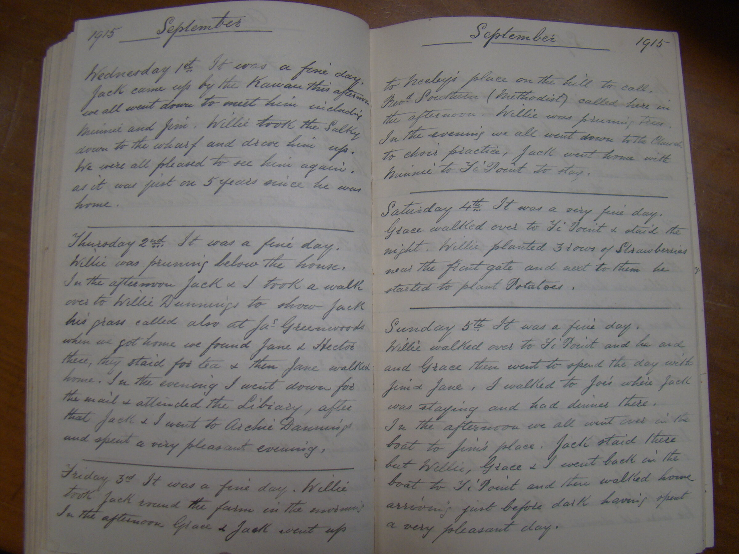 Original CS Clarke diary page