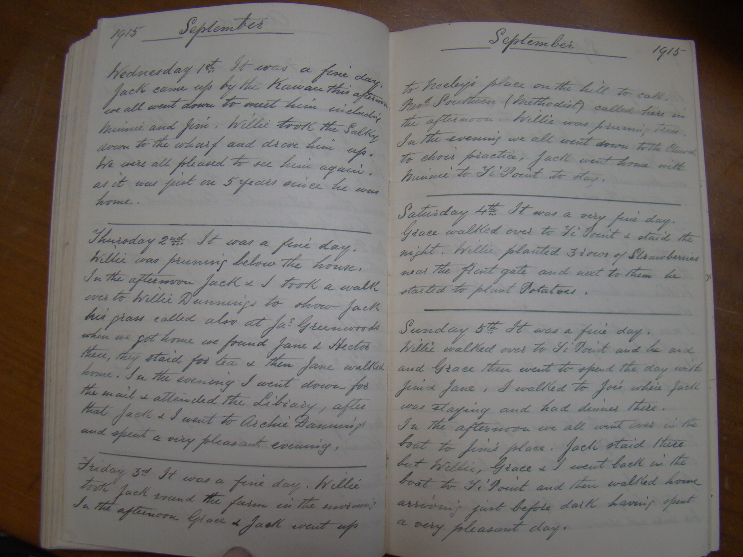 Original CS Clarke diary page
