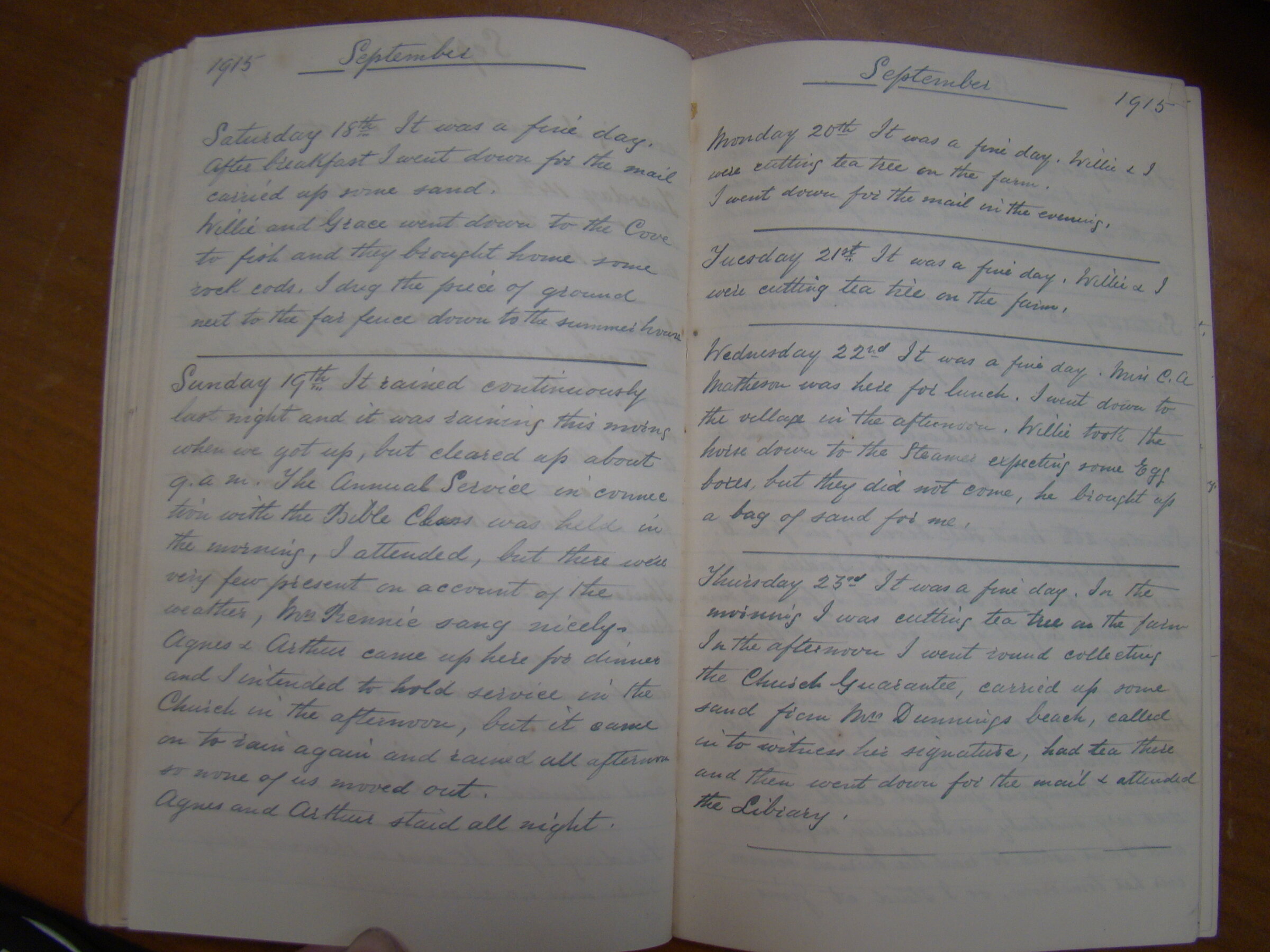 Original CS Clarke diary page