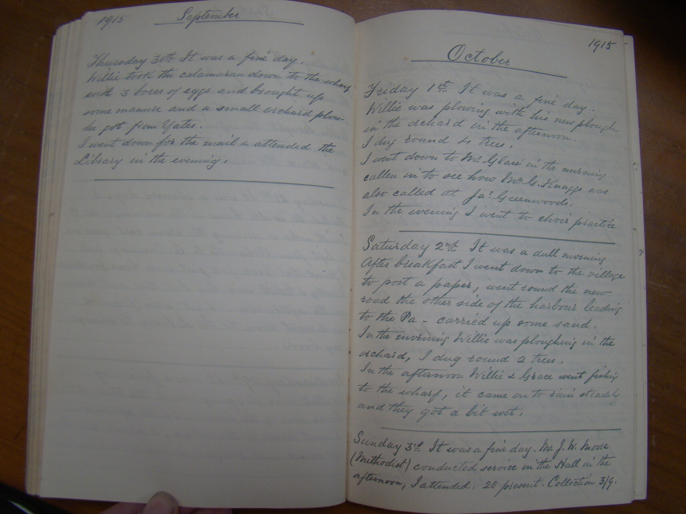 Original CS Clarke diary page