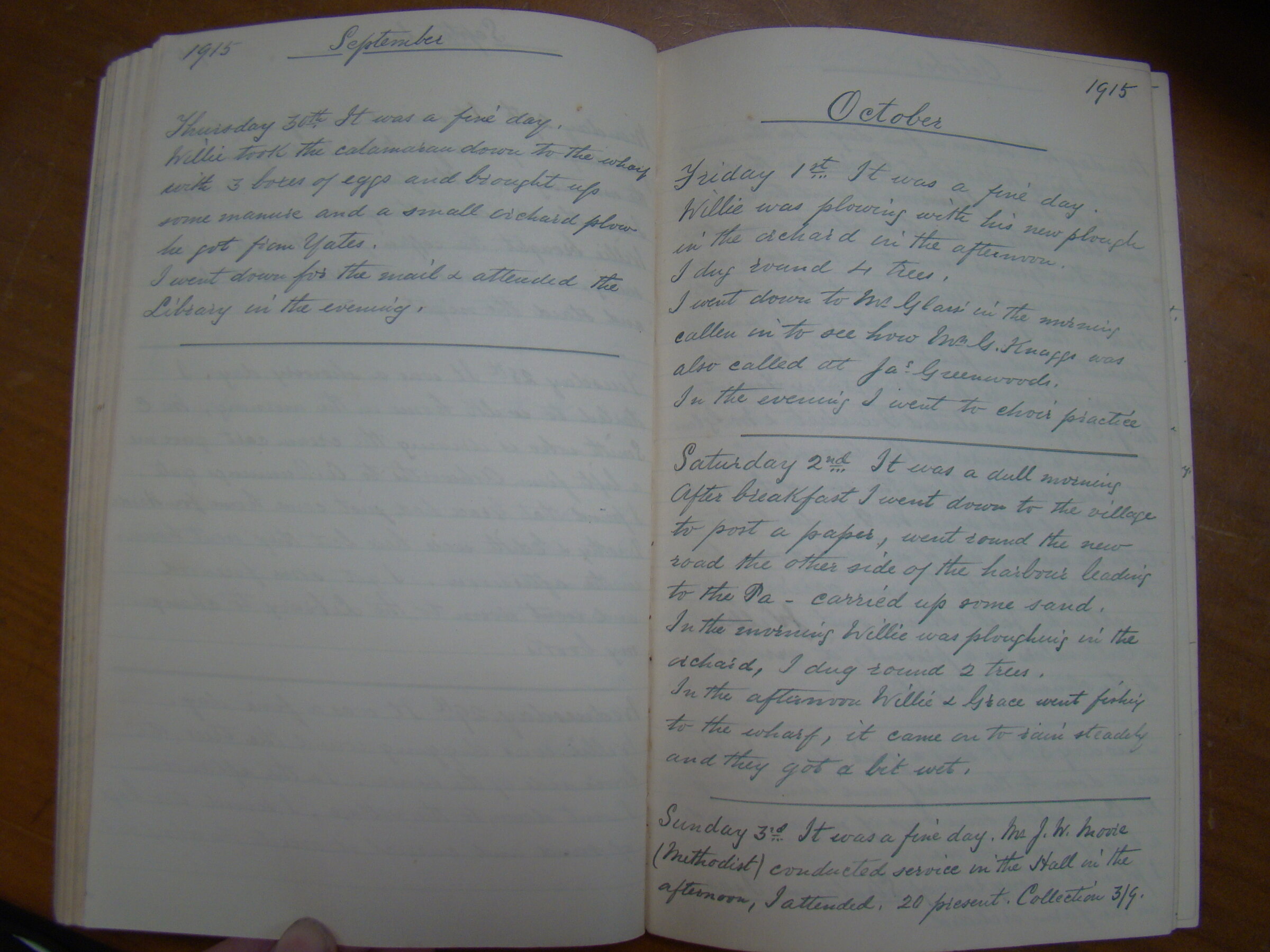 Original CS Clarke diary page