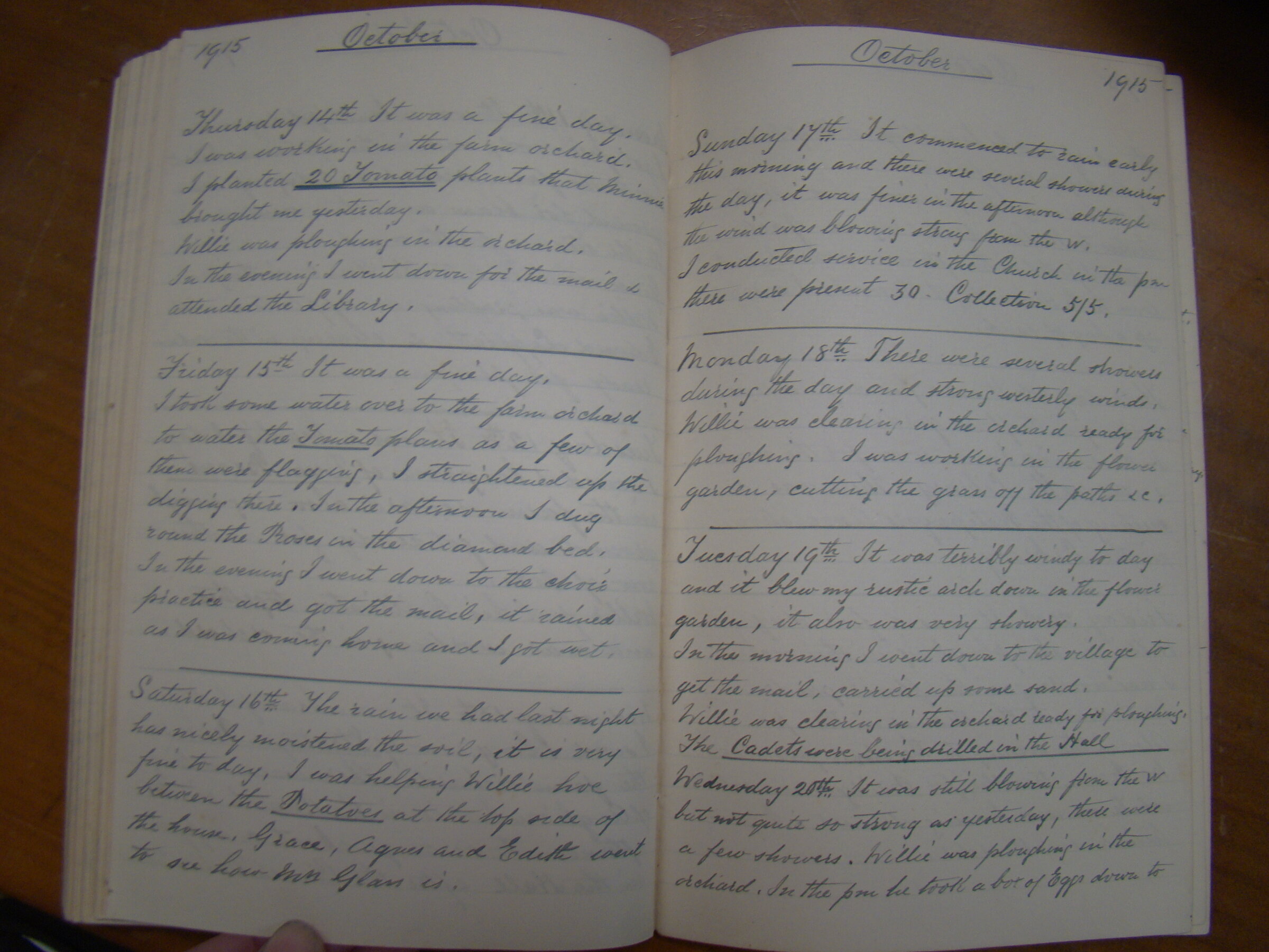 Original CS Clarke diary page