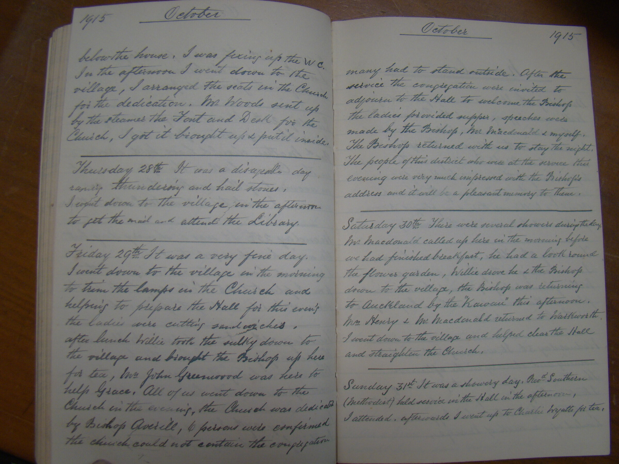 Original CS Clarke diary page