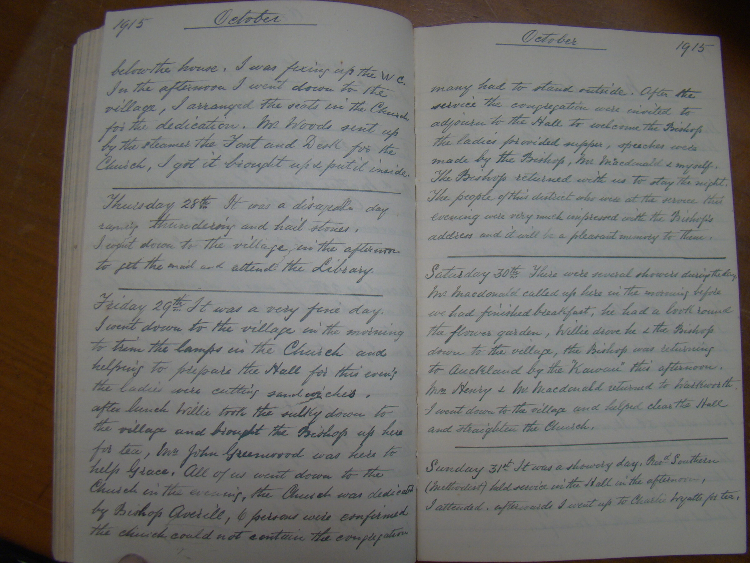 Original CS Clarke diary page
