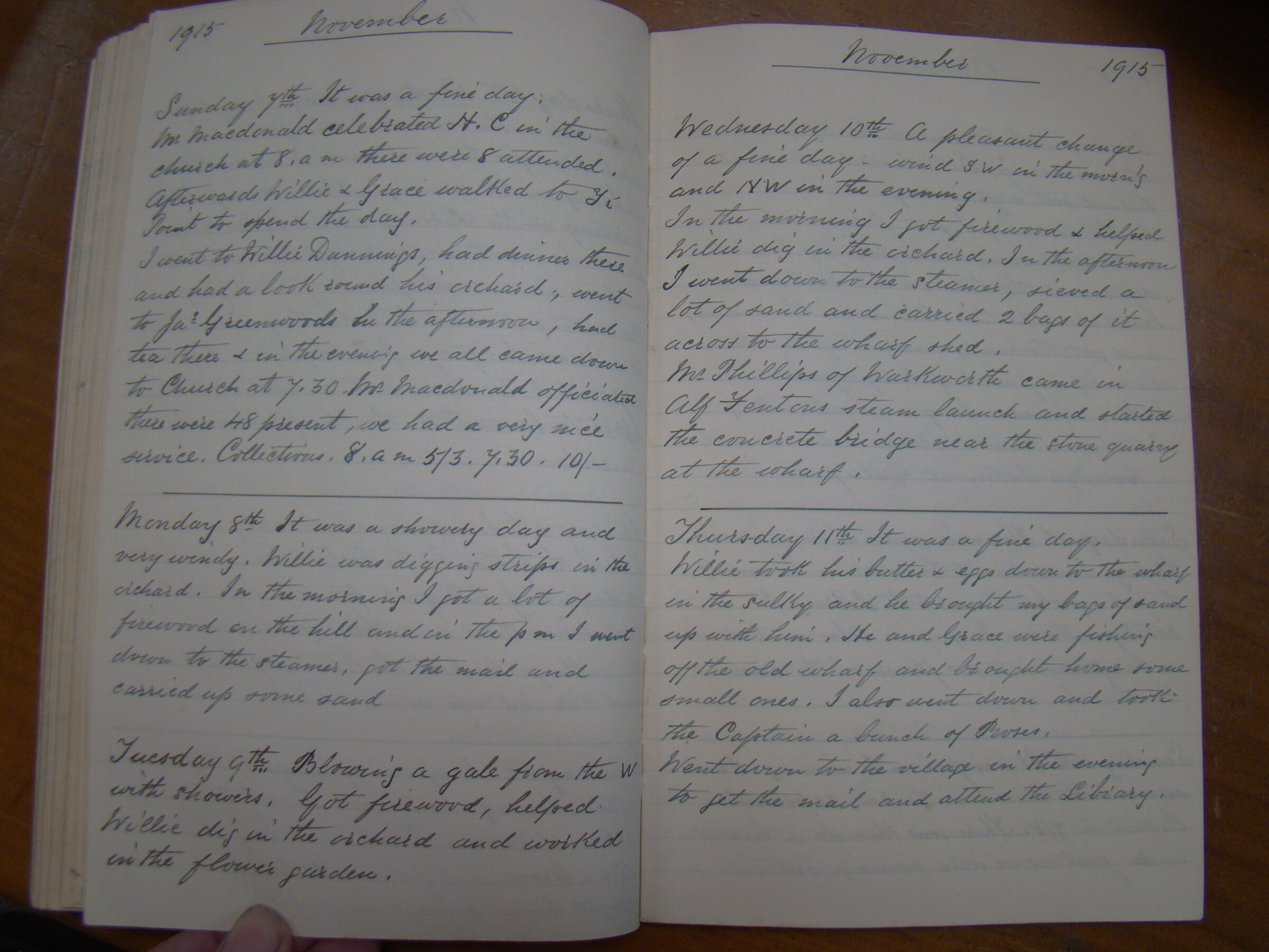 Original CS Clarke diary page