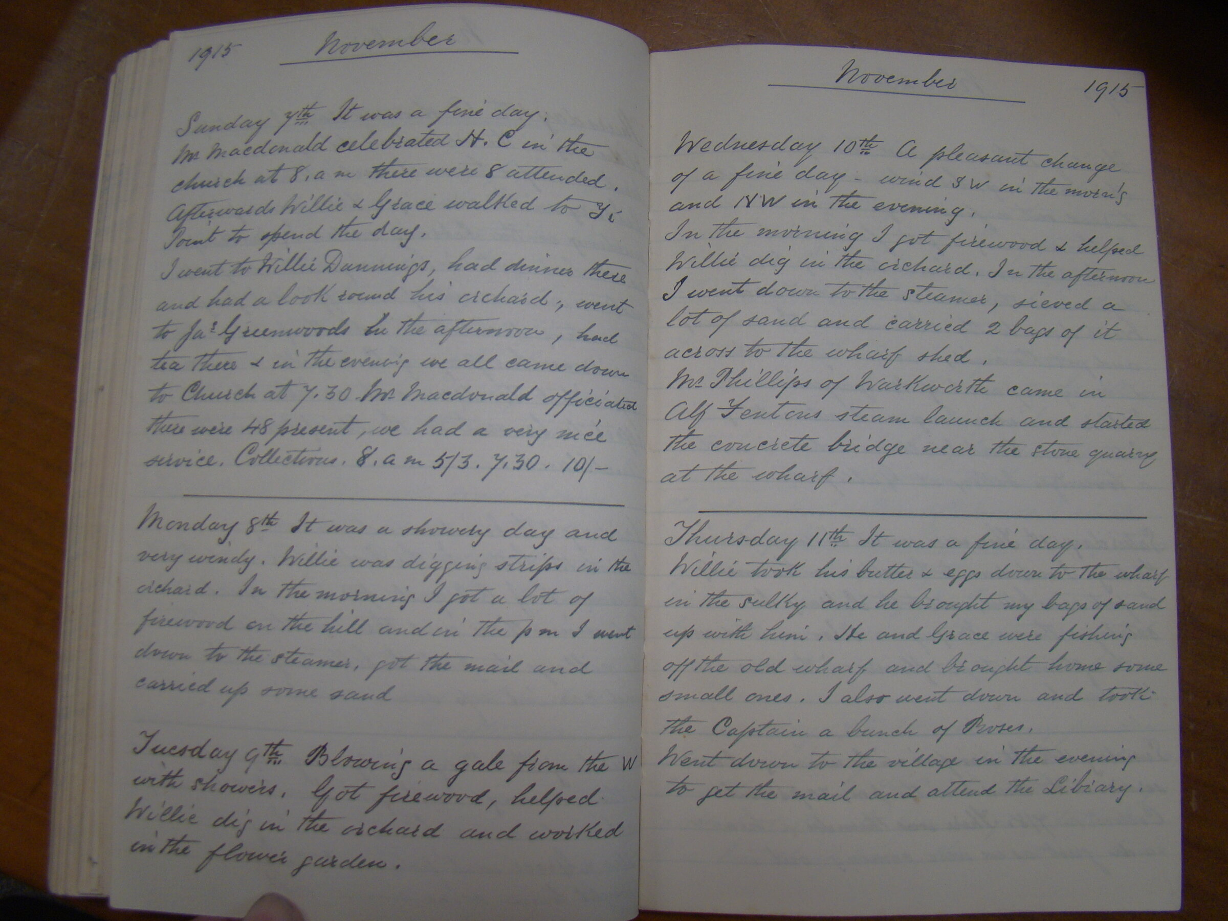 Original CS Clarke diary page