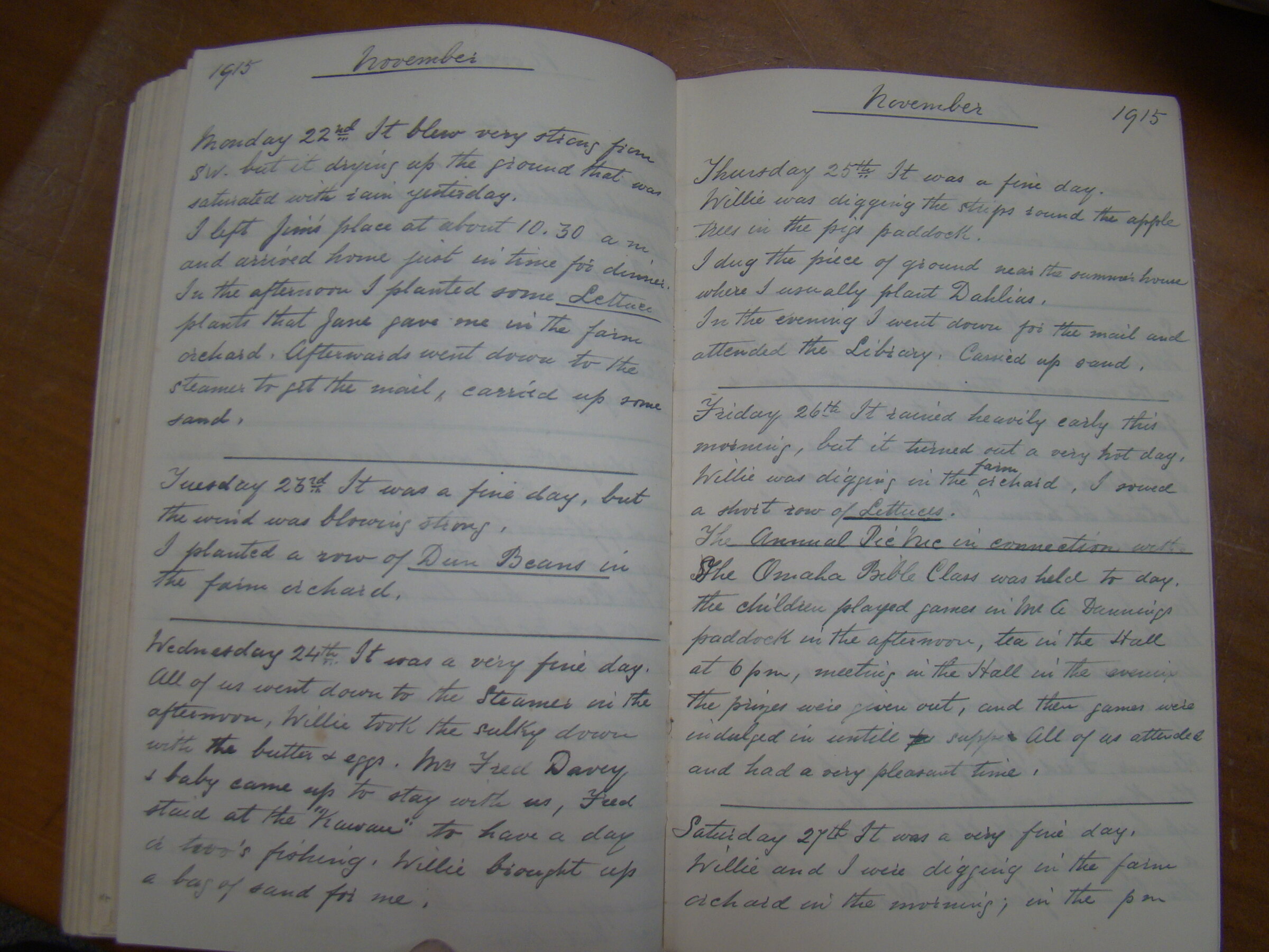 Original CS Clarke diary page