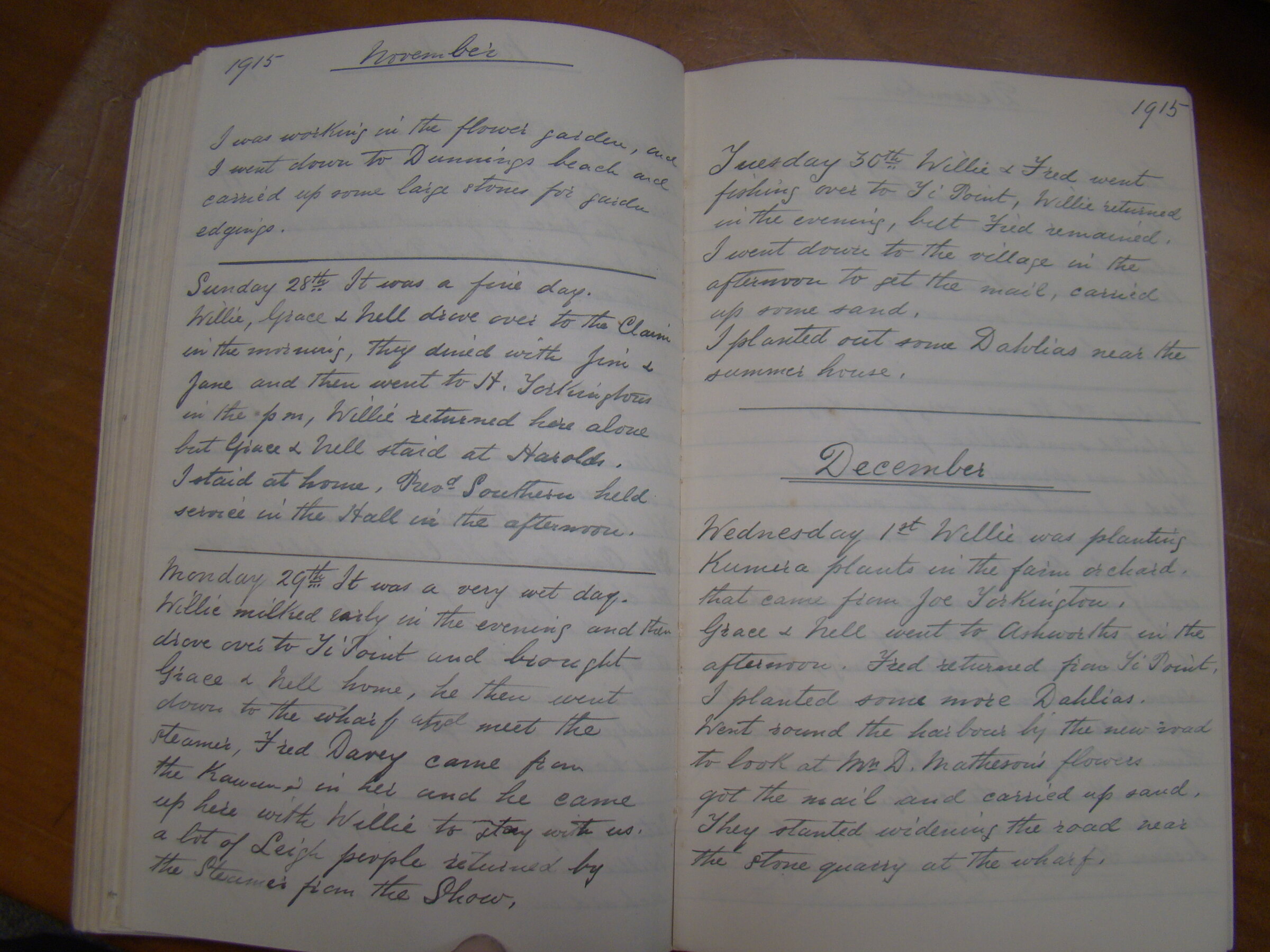 Original CS Clarke diary page