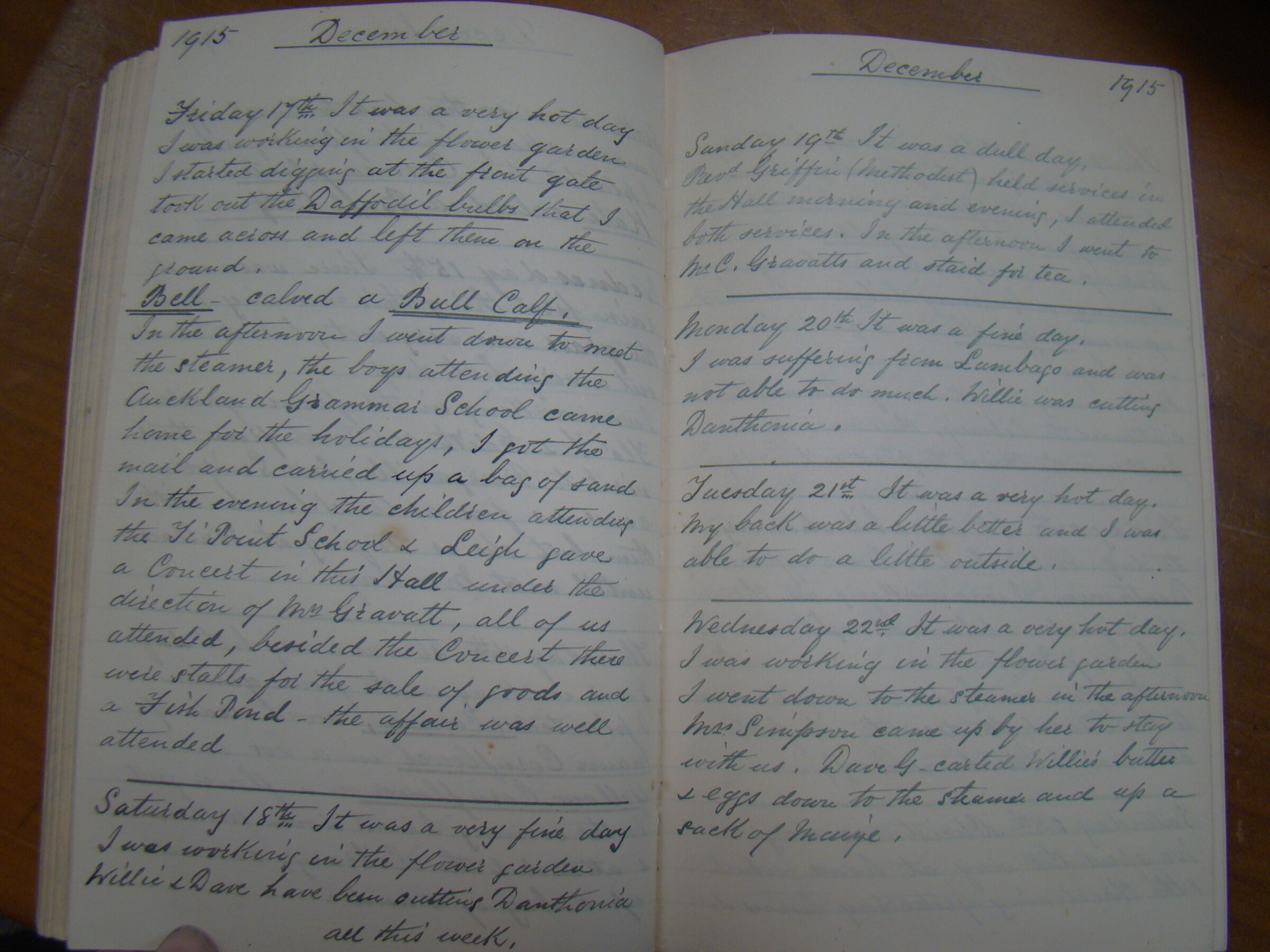 Original CS Clarke diary page