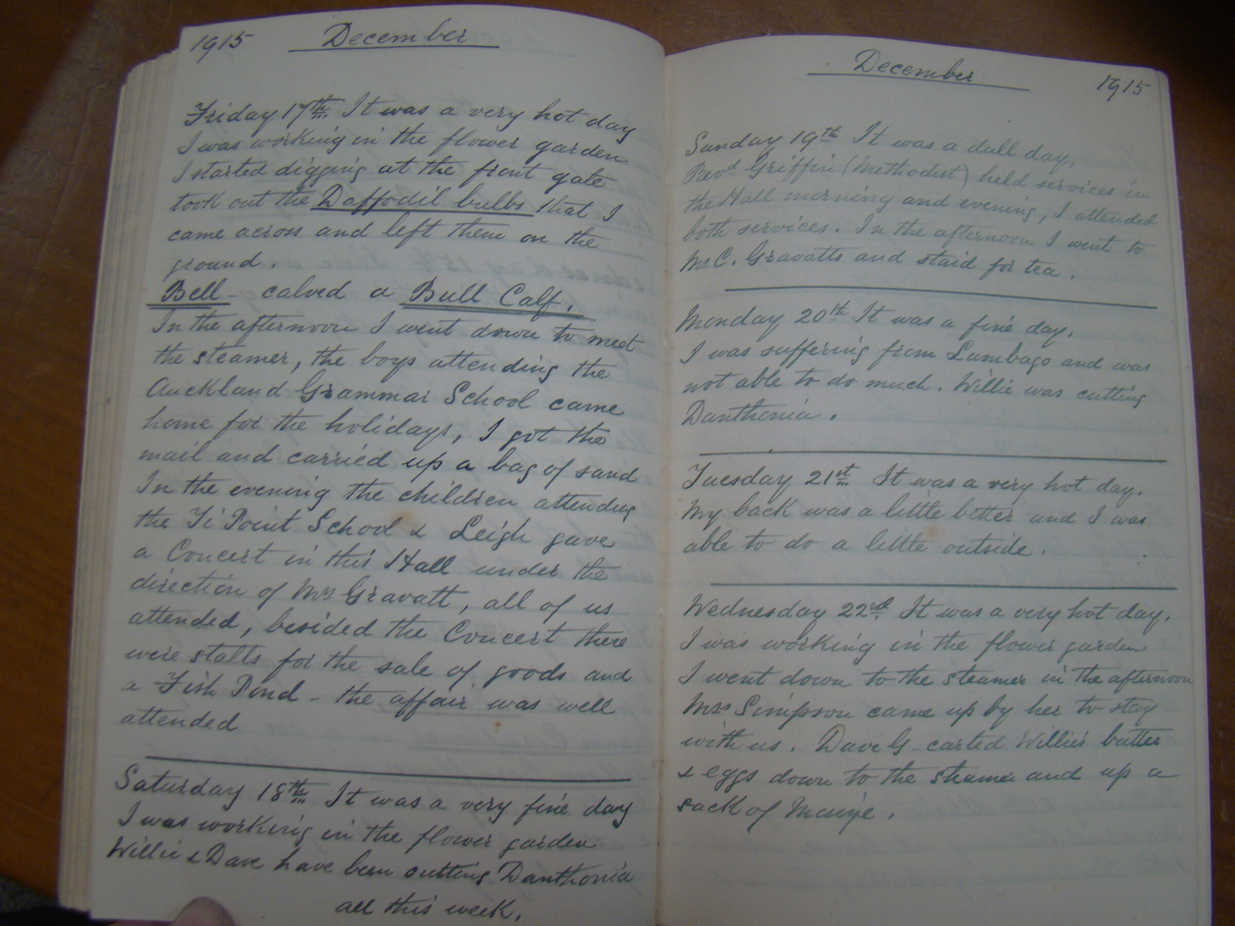 Original CS Clarke diary page
