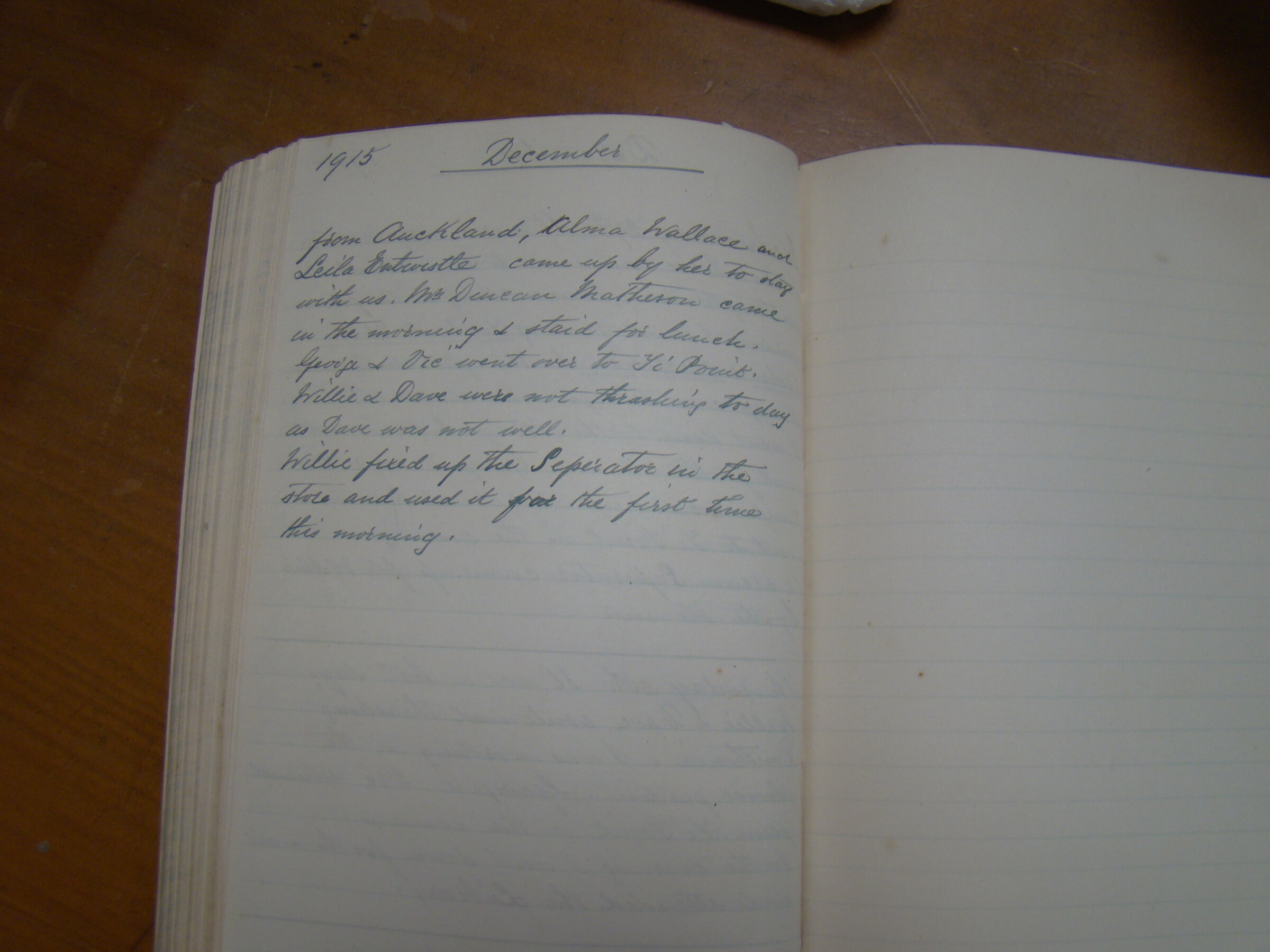 Original CS Clarke diary page