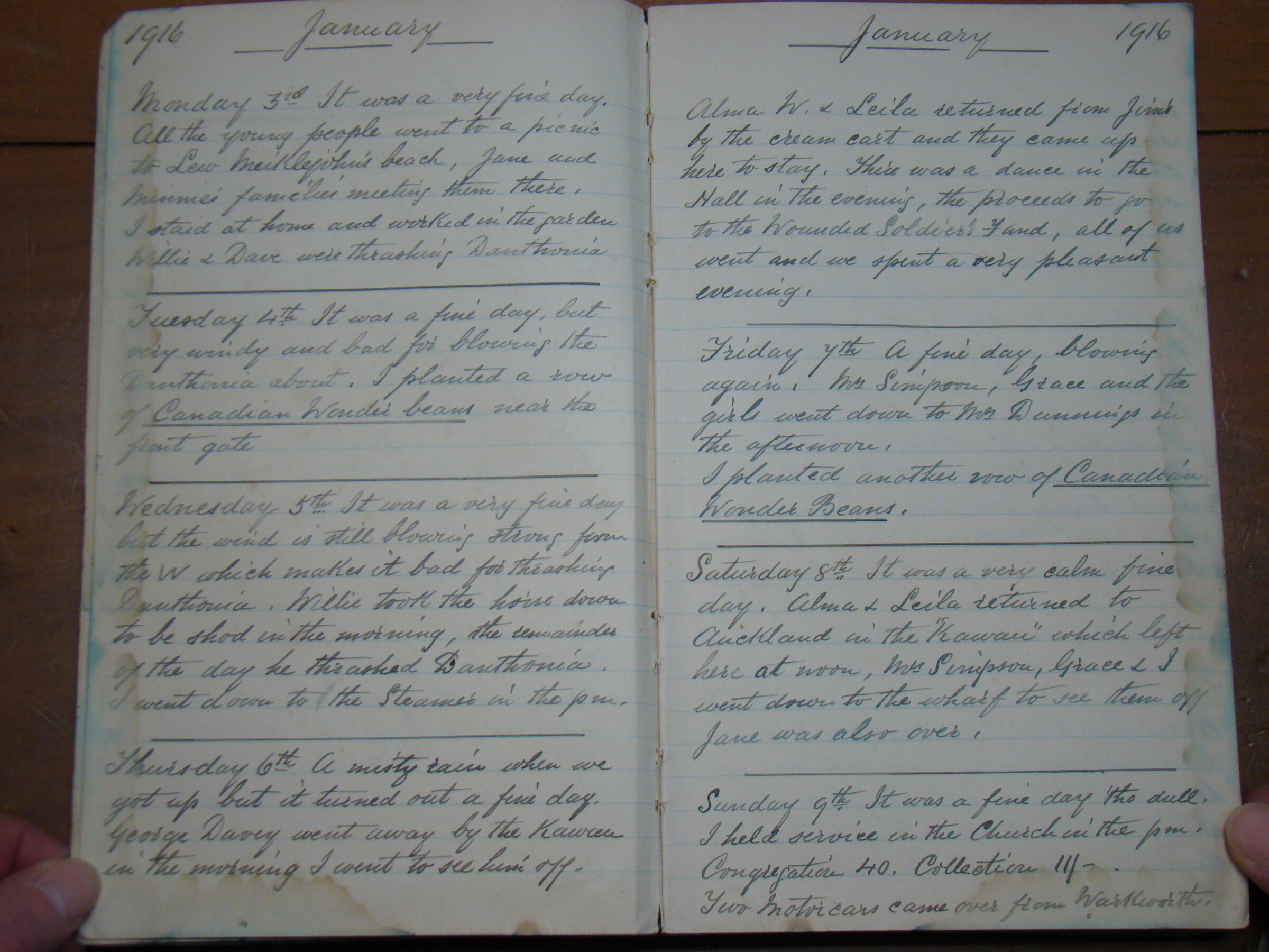 Original CS Clarke diary page