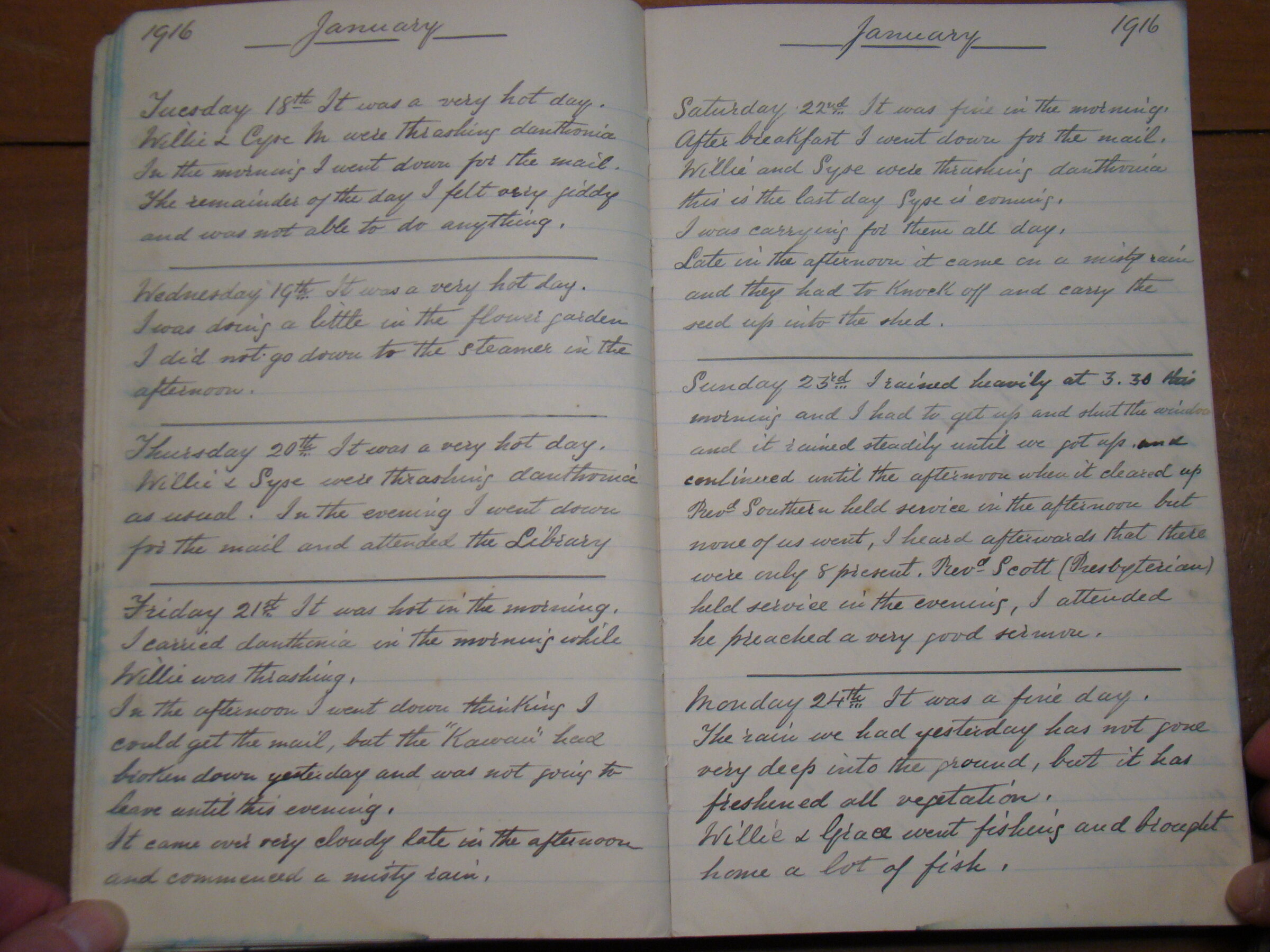 Original CS Clarke diary page