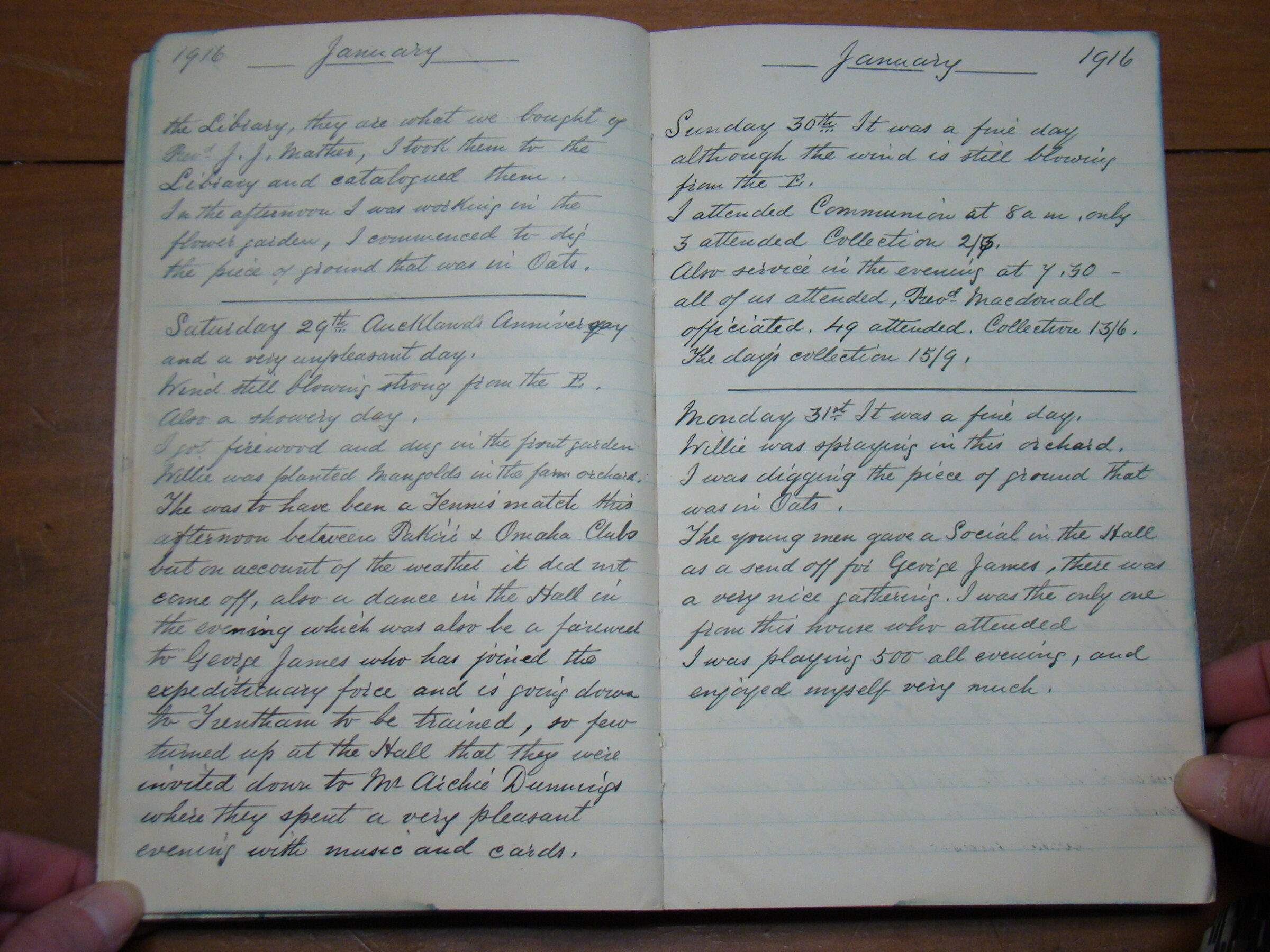 Original CS Clarke diary page