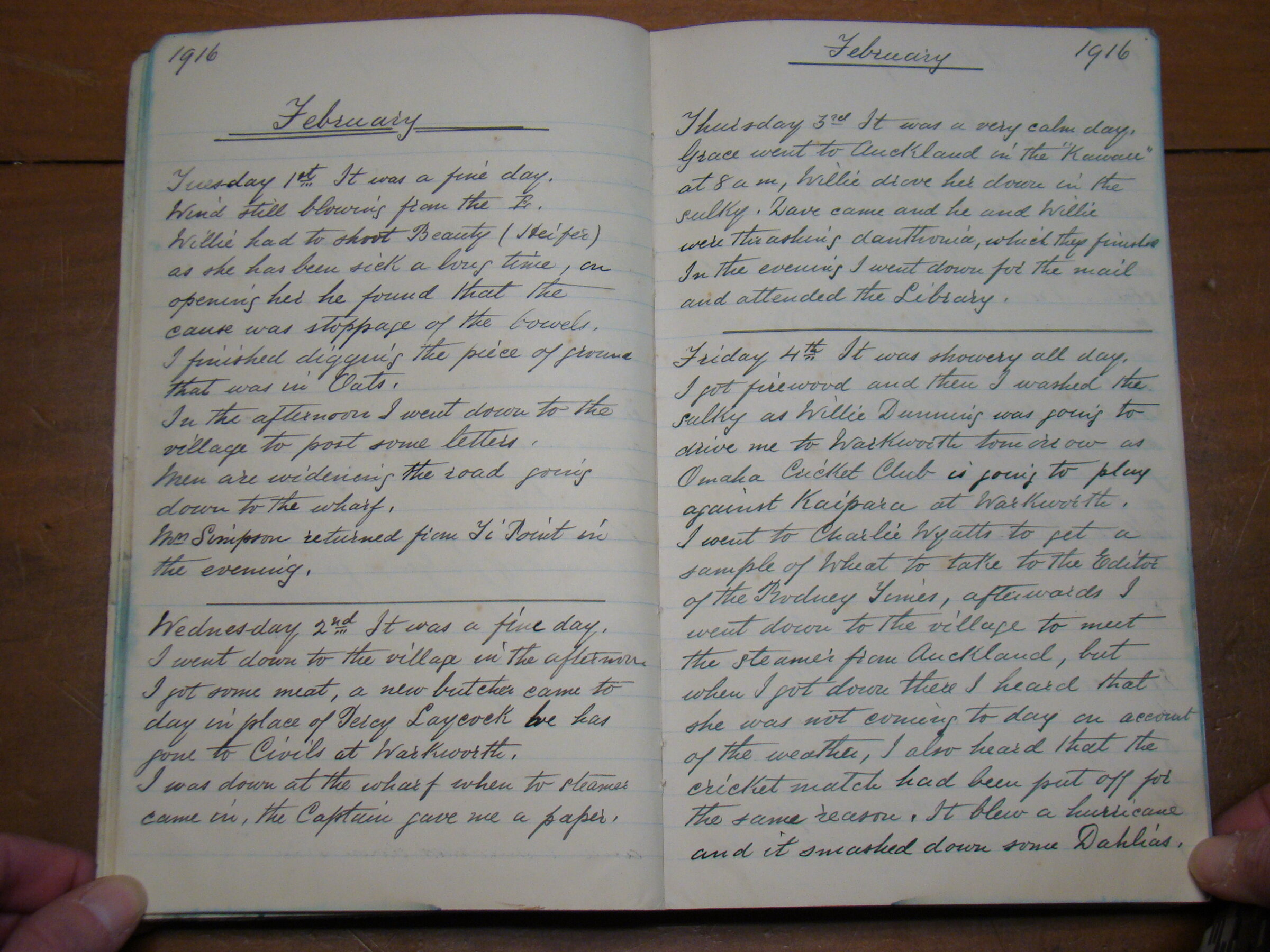 Original CS Clarke diary page