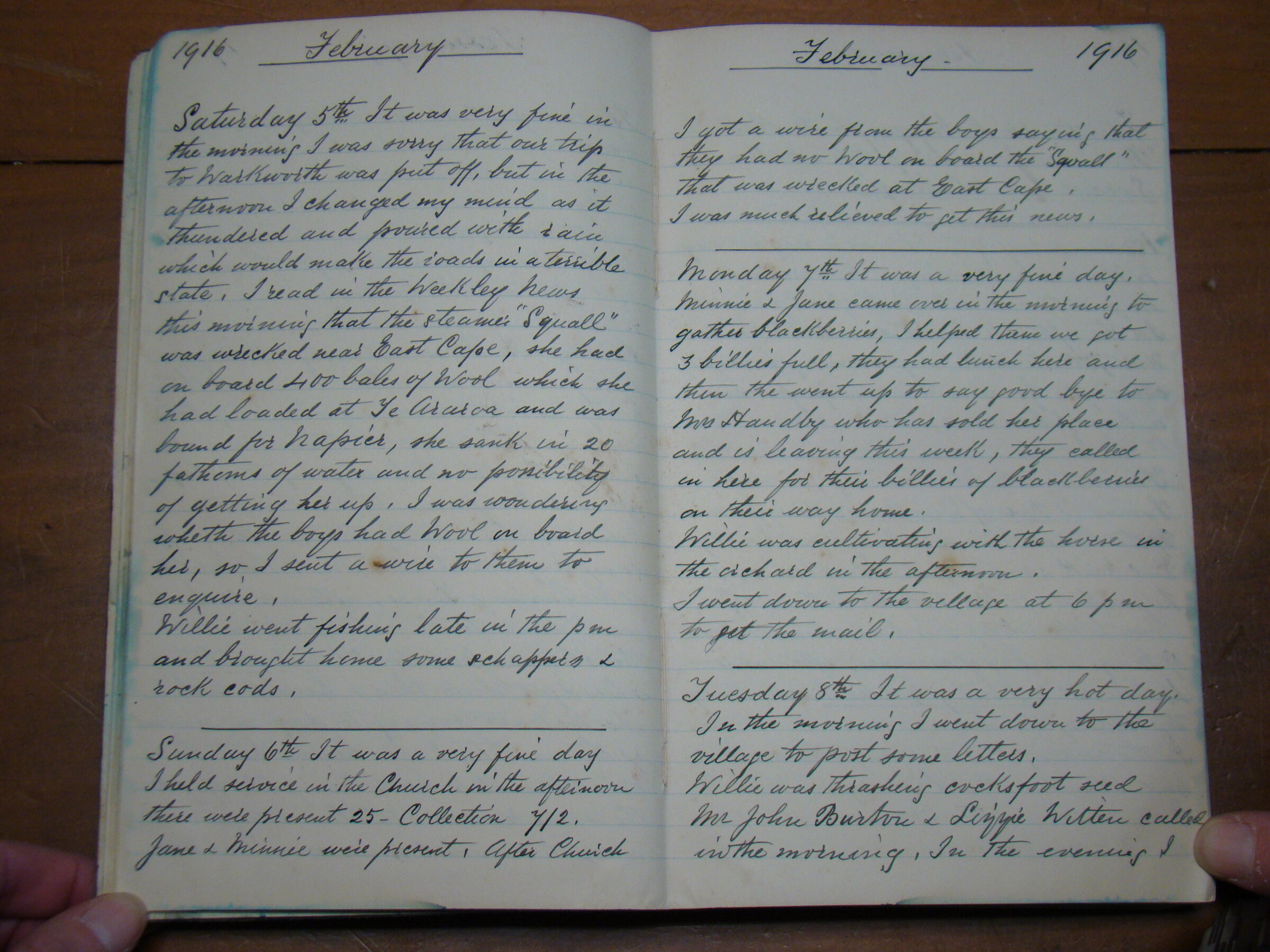 Original CS Clarke diary page